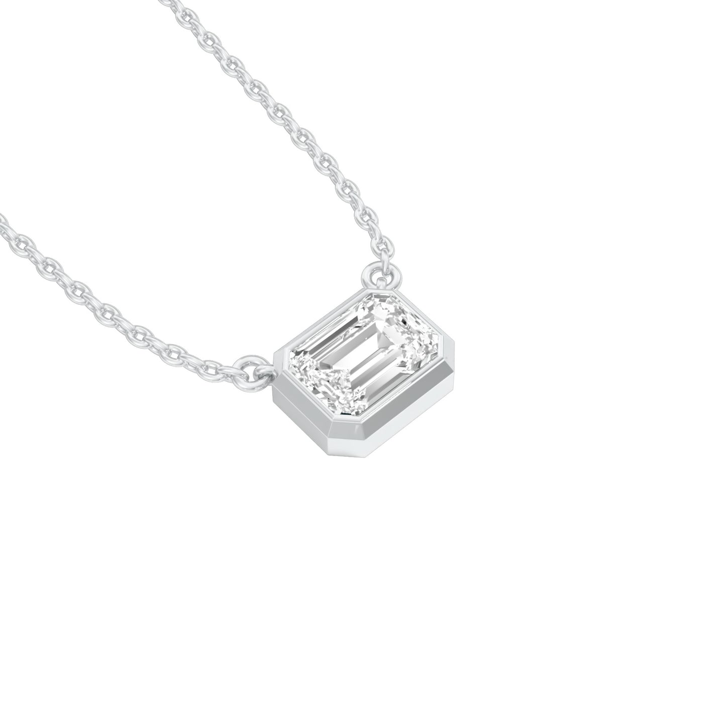 Glow Slab Diamond Pendant 18 KT / White Gold