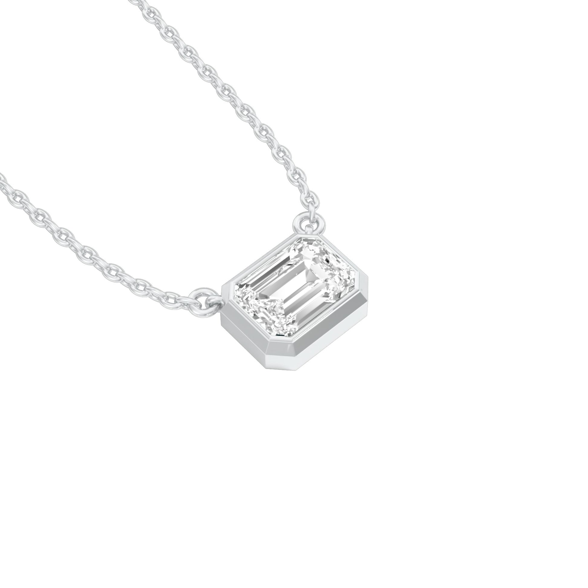 Glow Slab Diamond Pendant 18 KT / White Gold