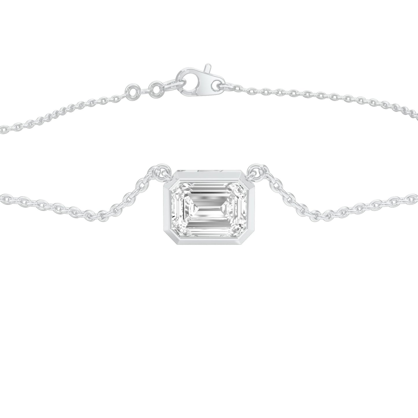 Glow Slab Diamond Pendant 18 KT / White Gold