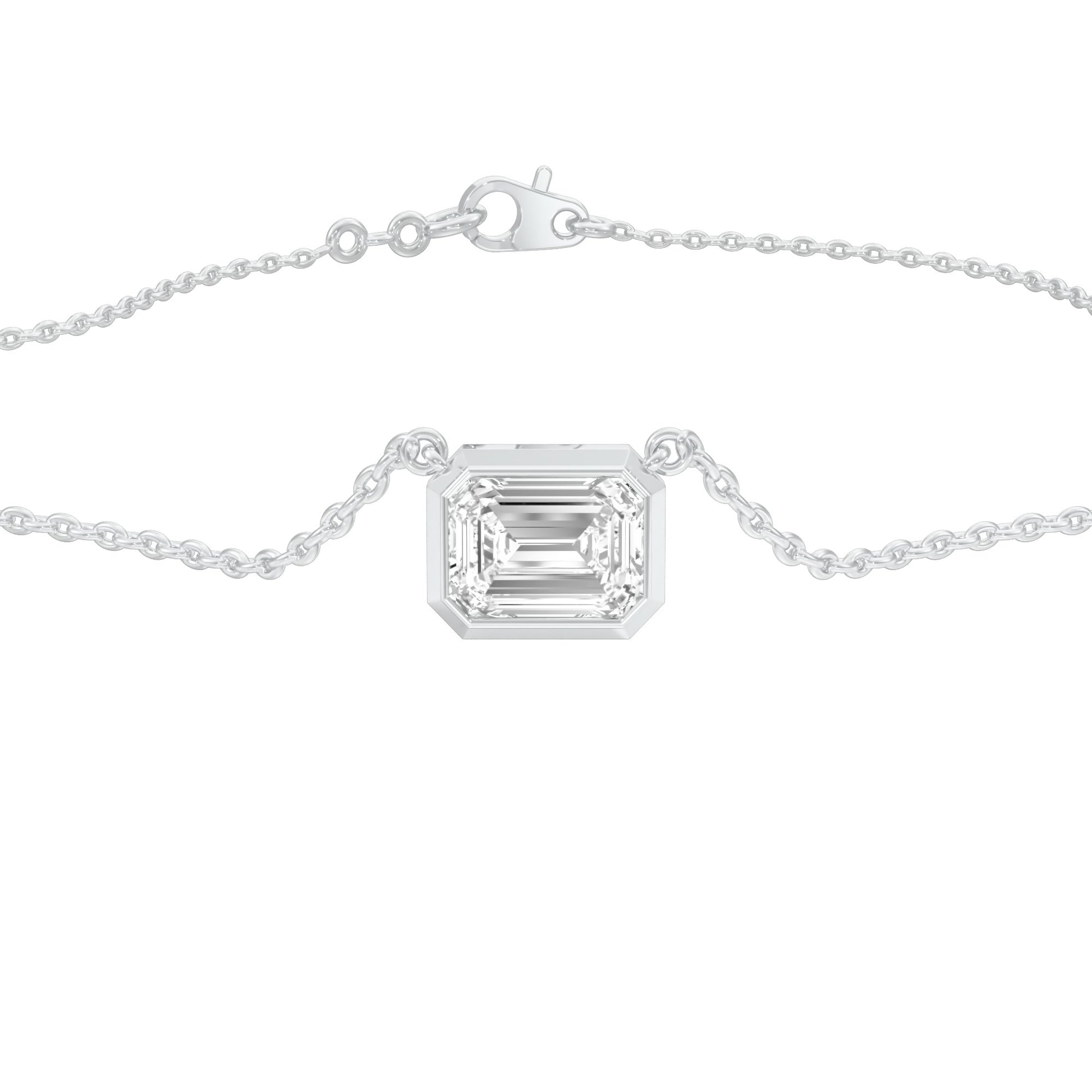 Glow Slab Diamond Pendant 18 KT / White Gold