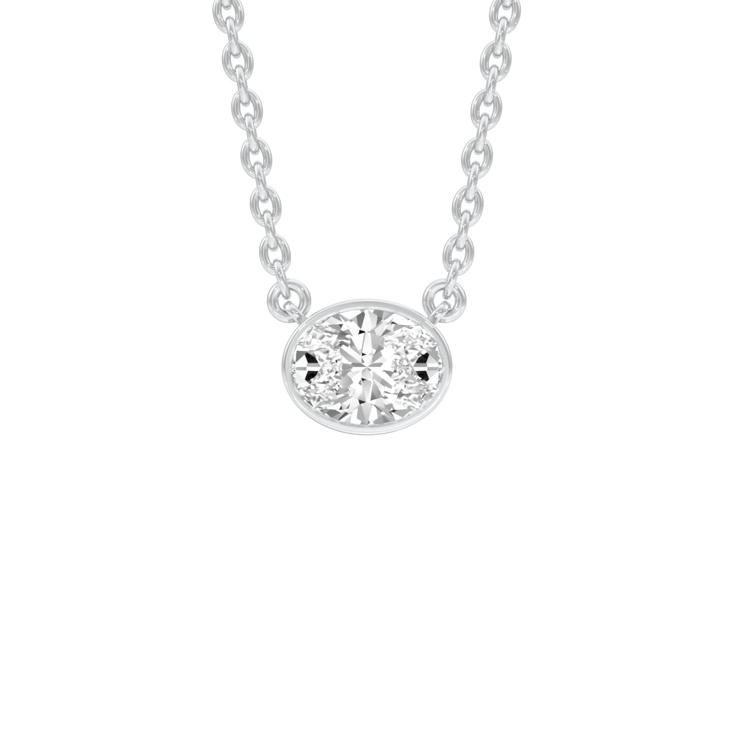 Core Spark Diamond Pendant 18 KT / White Gold