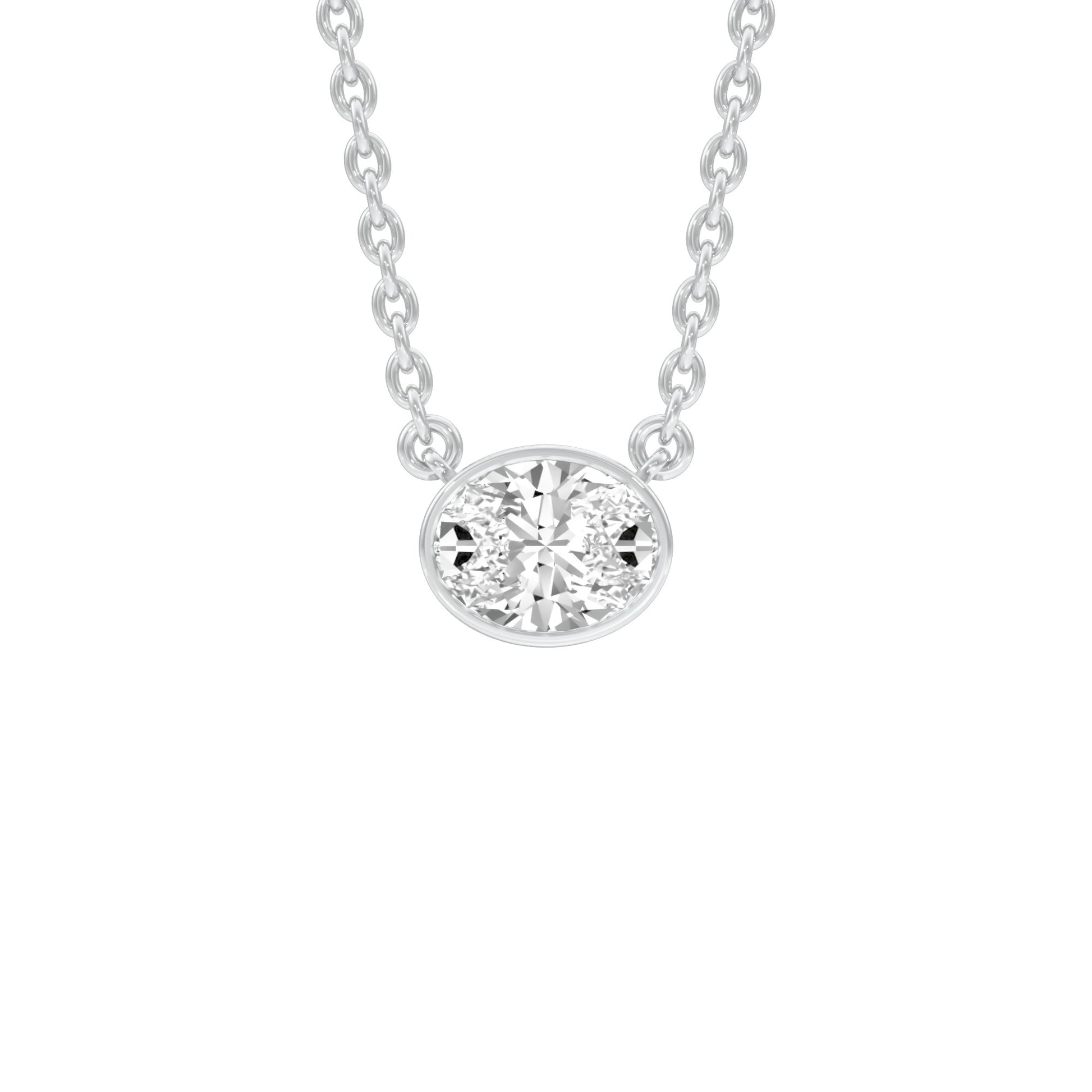 Core Spark Diamond Pendant 18 KT / White Gold