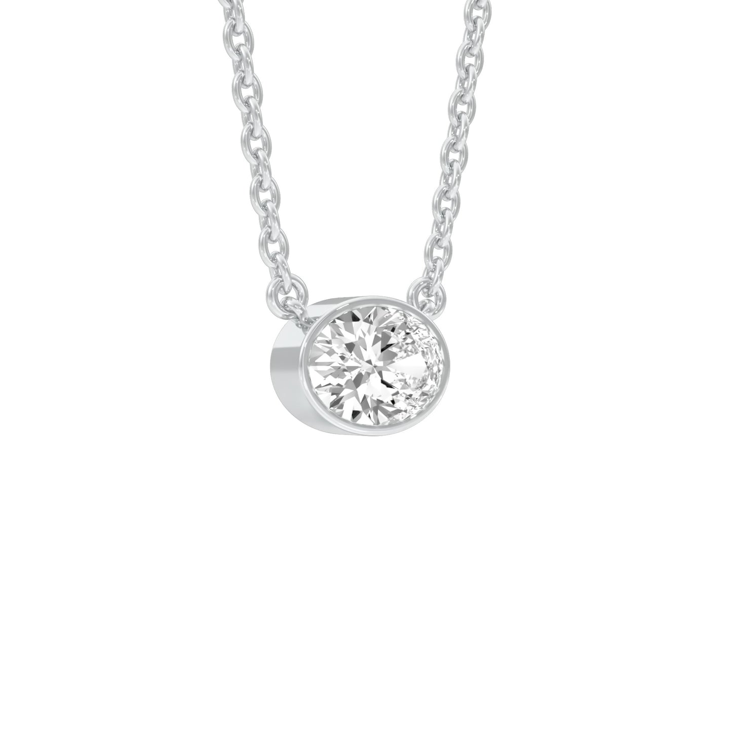 Core Spark Diamond Pendant 18 KT / White Gold