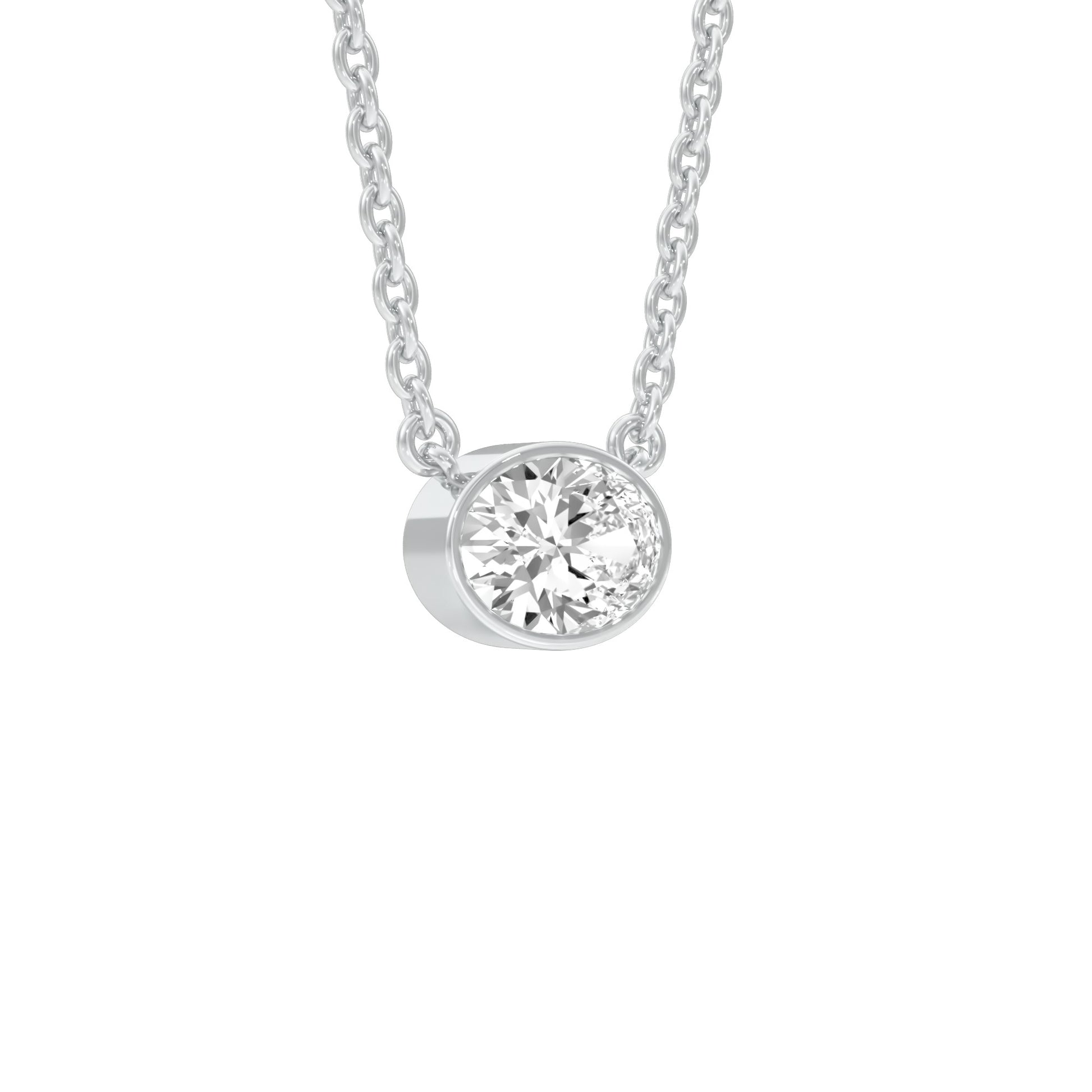 Core Spark Diamond Pendant 18 KT / White Gold