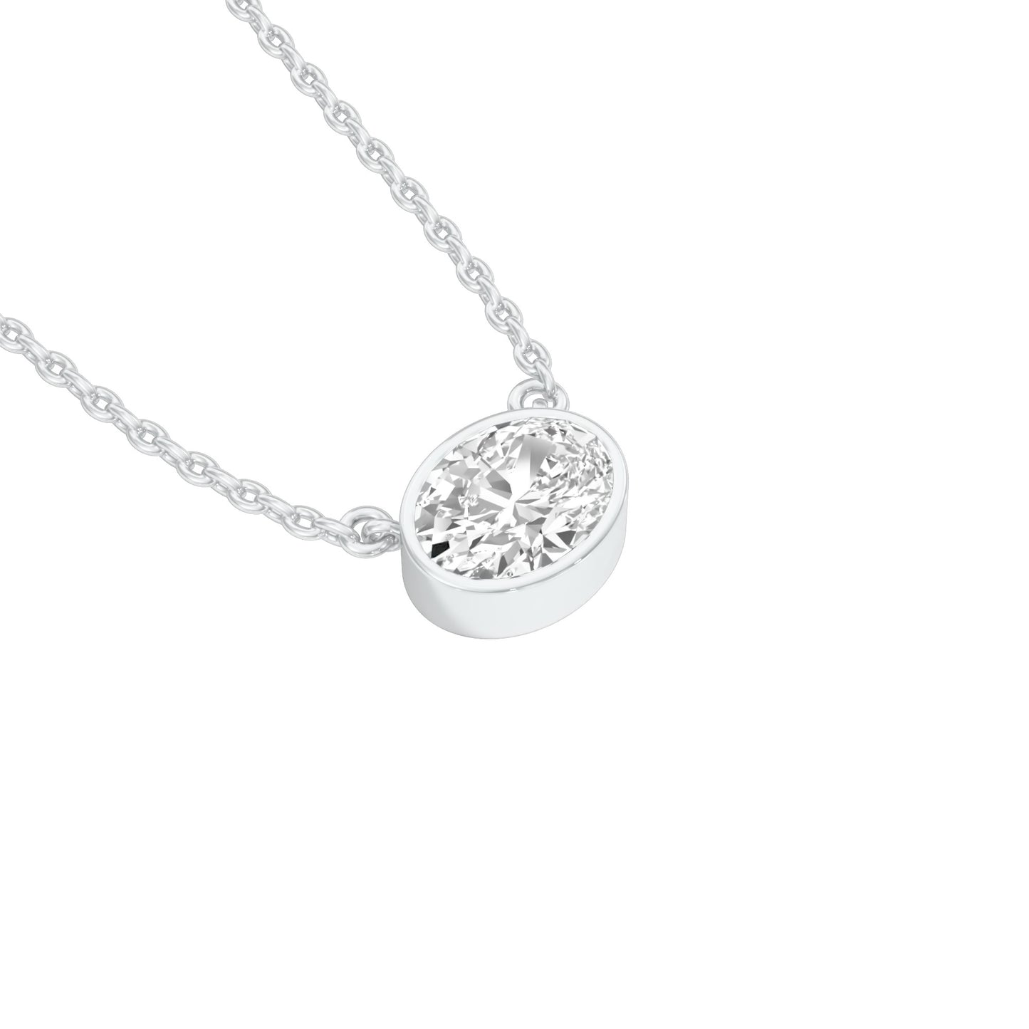 Core Spark Diamond Pendant 18 KT / White Gold
