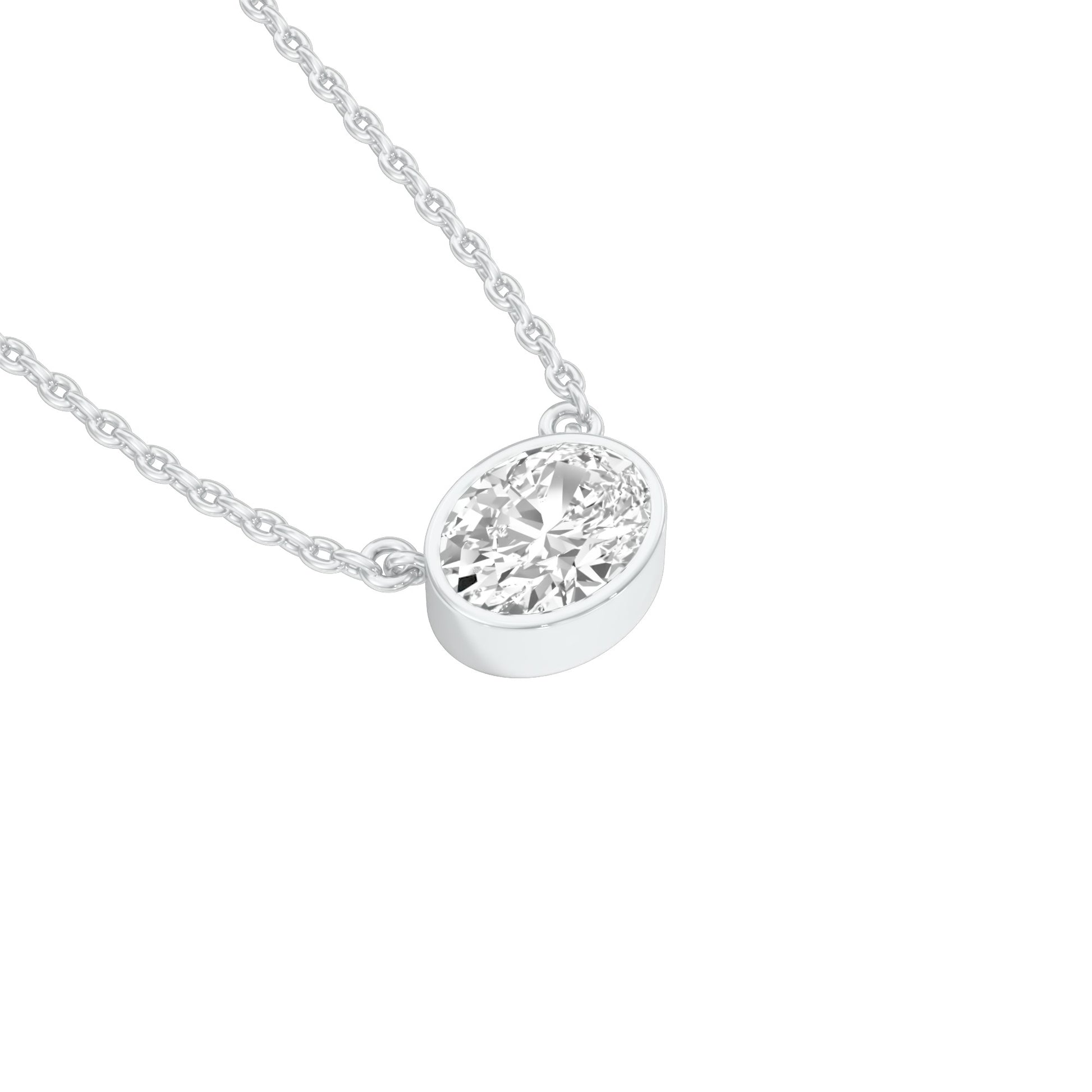 Core Spark Diamond Pendant 18 KT / White Gold