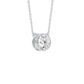 Bold Yet Small Diamond Pendant 18 KT / White Gold