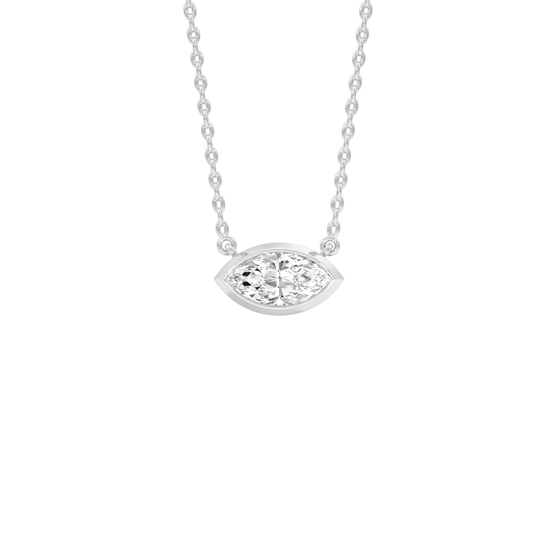 The Little Boat Diamond Pendant 18 KT / White Gold