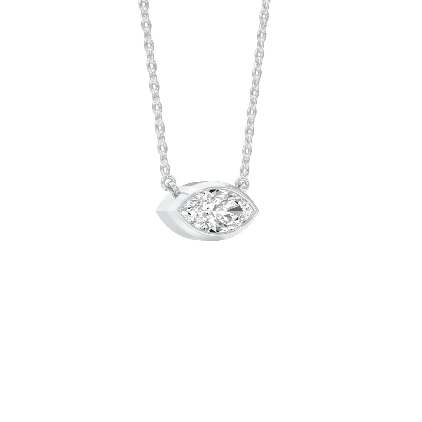 The Little Boat Diamond Pendant 18 KT / White Gold