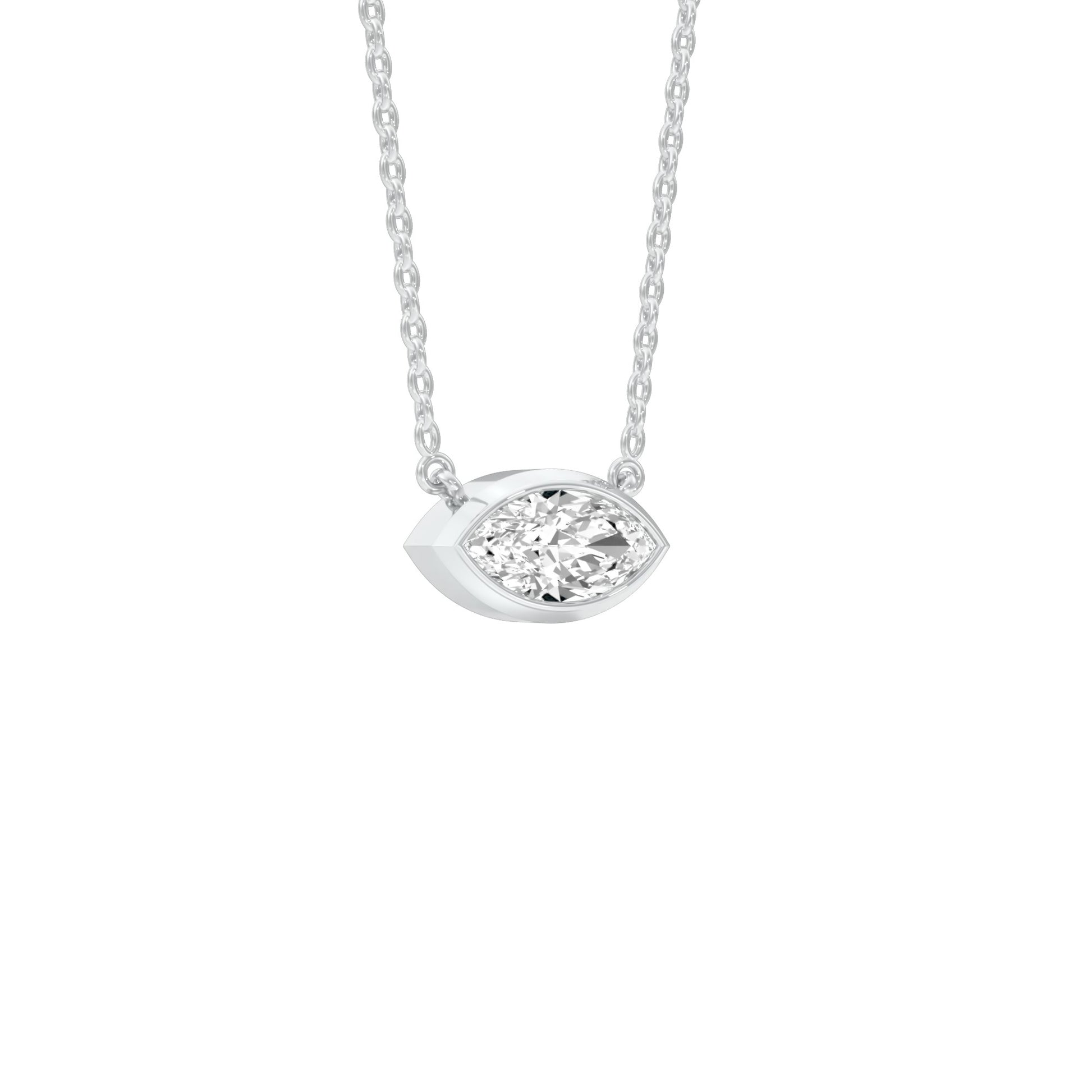 The Little Boat Diamond Pendant 18 KT / White Gold