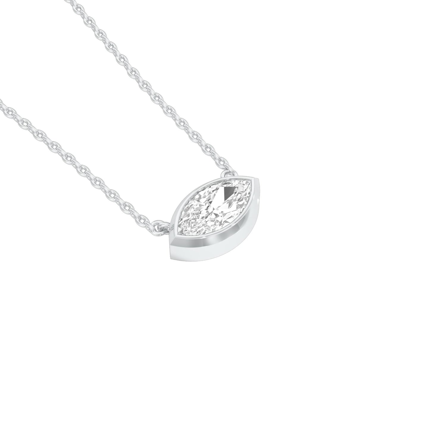 The Little Boat Diamond Pendant 18 KT / White Gold