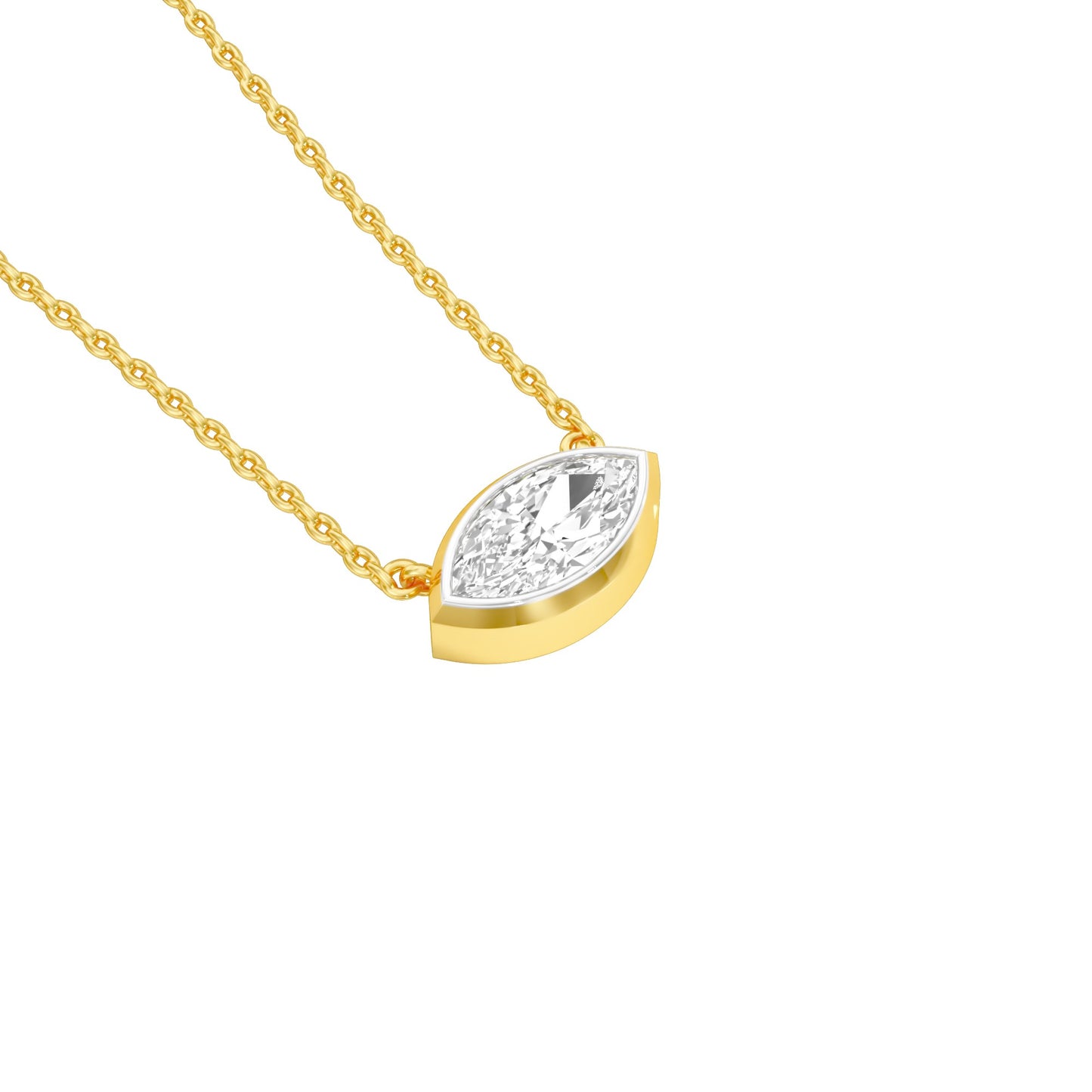 The Little Boat Diamond Pendant 18 KT / Yellow Gold