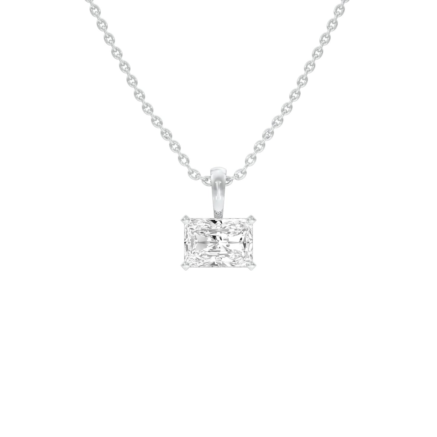 Box Luxe Diamond Pendant 18 KT / White Gold