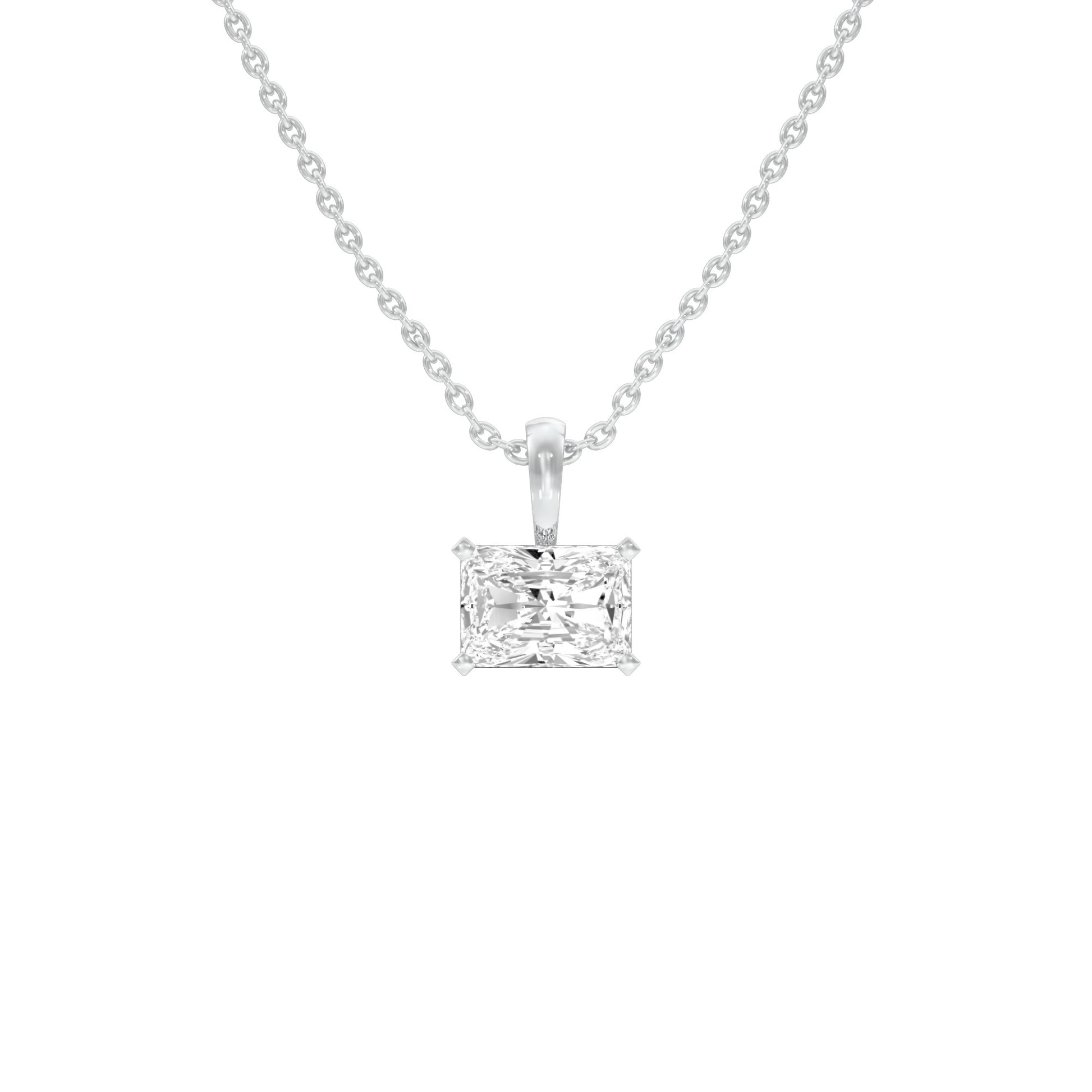 Box Luxe Diamond Pendant 18 KT / White Gold