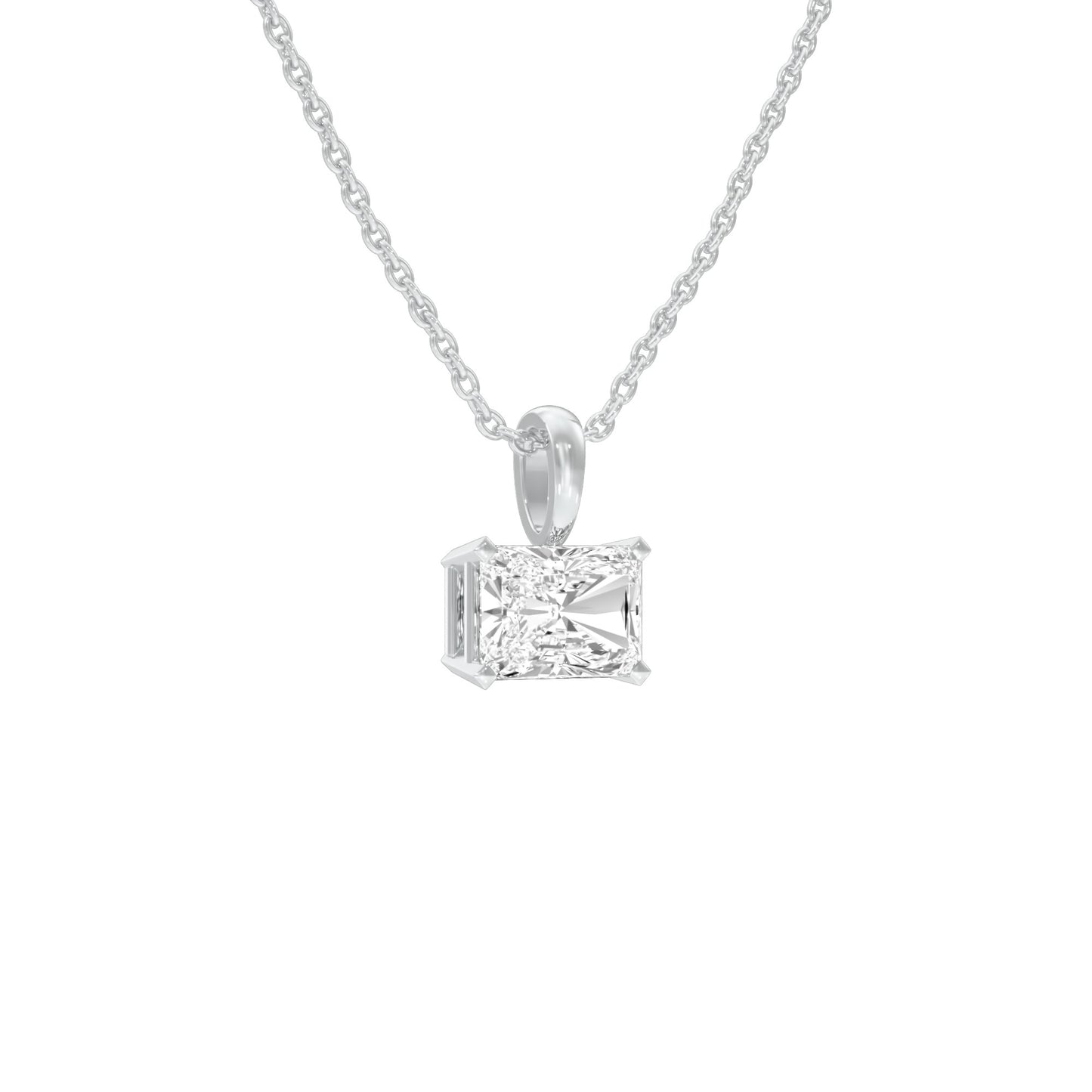 Box Luxe Diamond Pendant 18 KT / White Gold