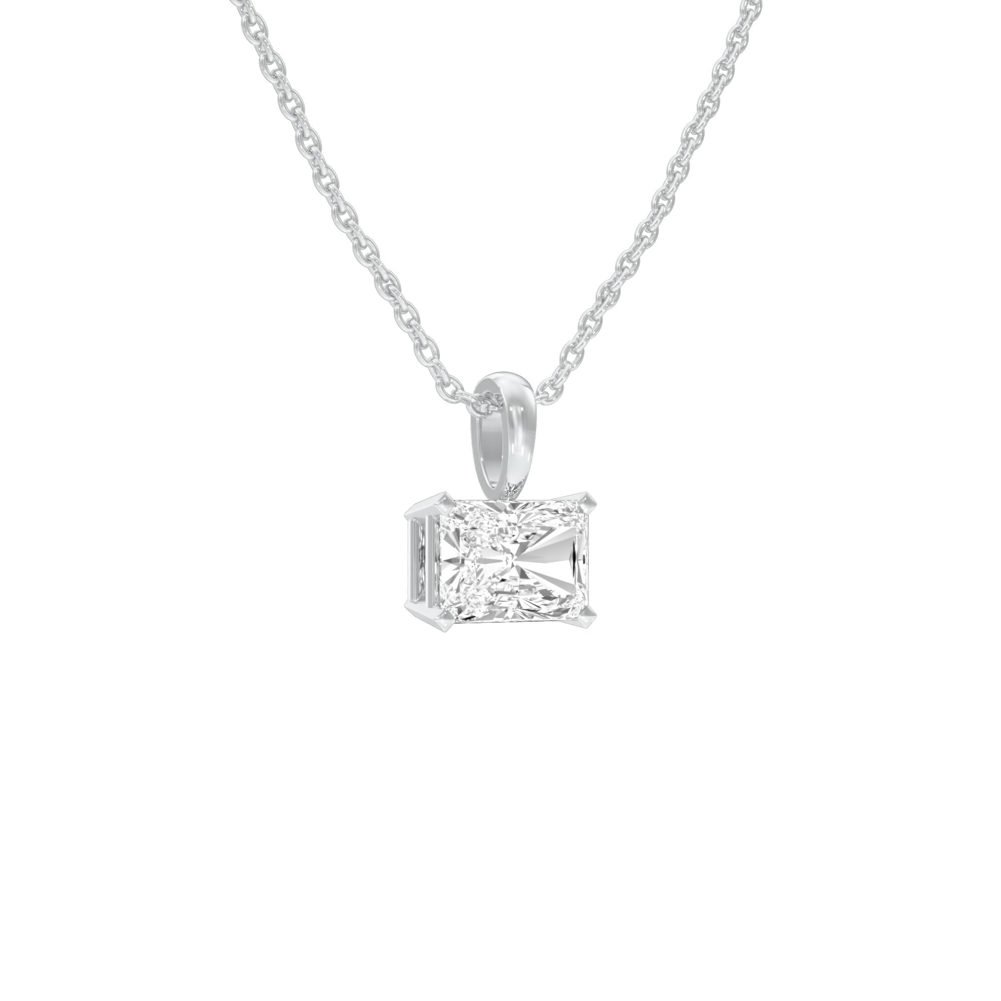 Box Luxe Diamond Pendant 18 KT / White Gold