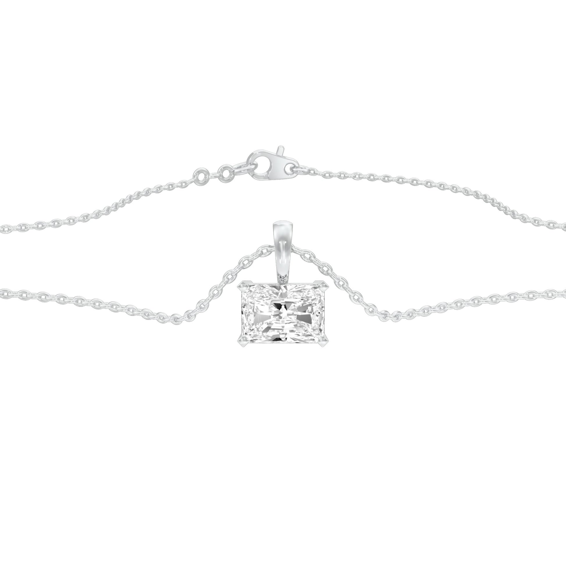 Box Luxe Diamond Pendant 18 KT / White Gold