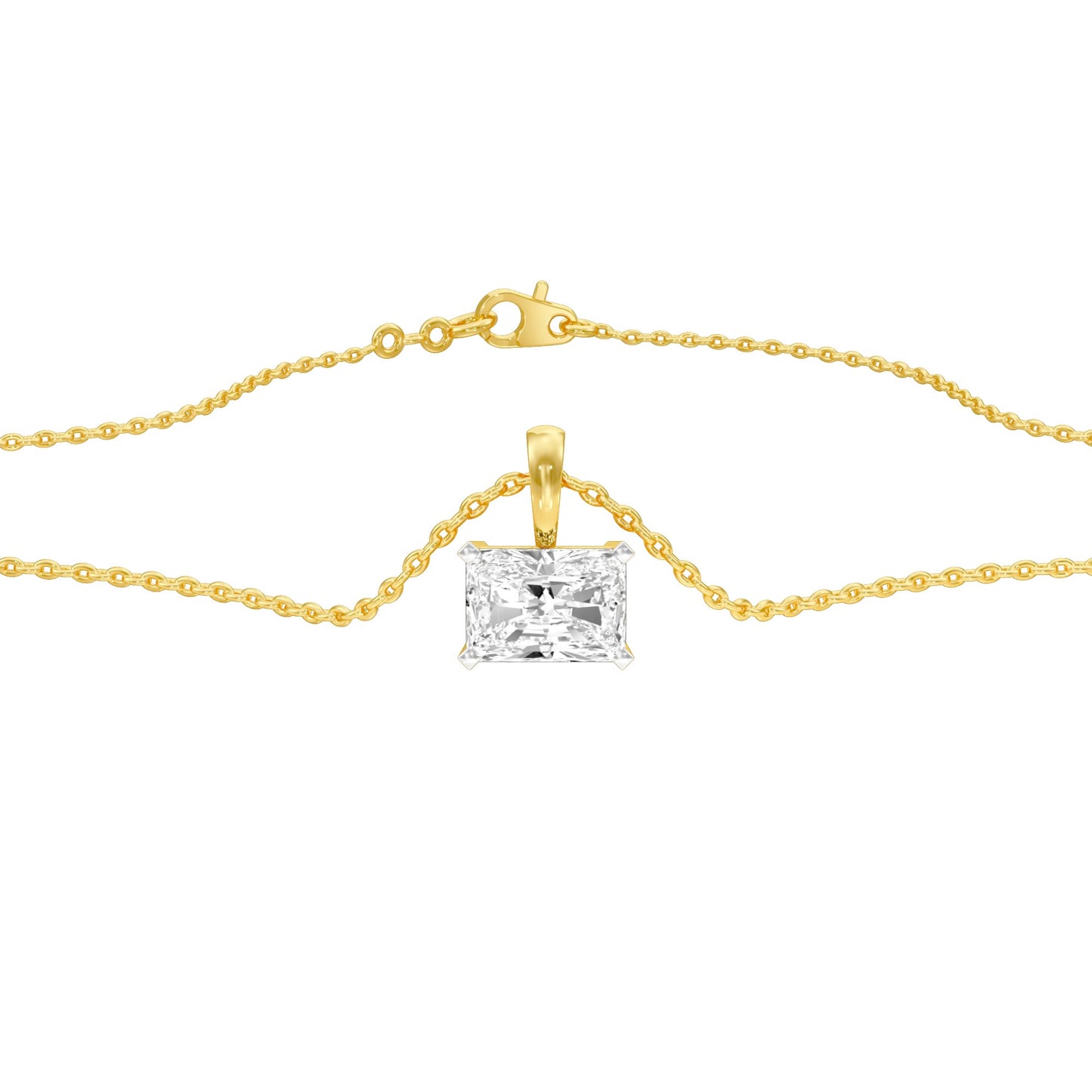 Box Luxe Diamond Pendant 18 KT / Yellow Gold