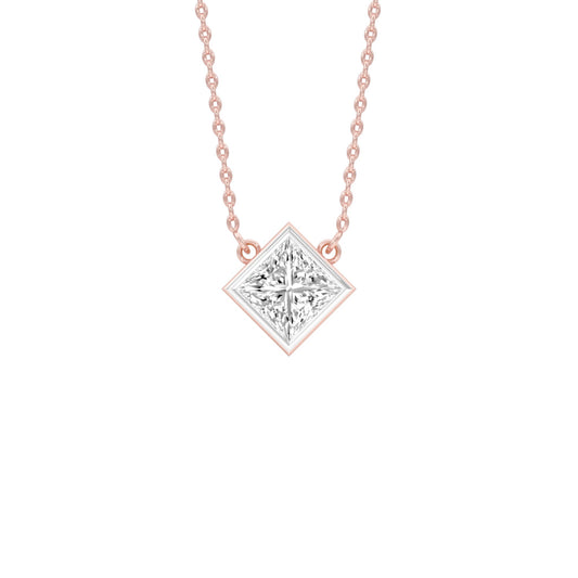 Glow Grid Diamond Pendant 18 KT / Rose Gold