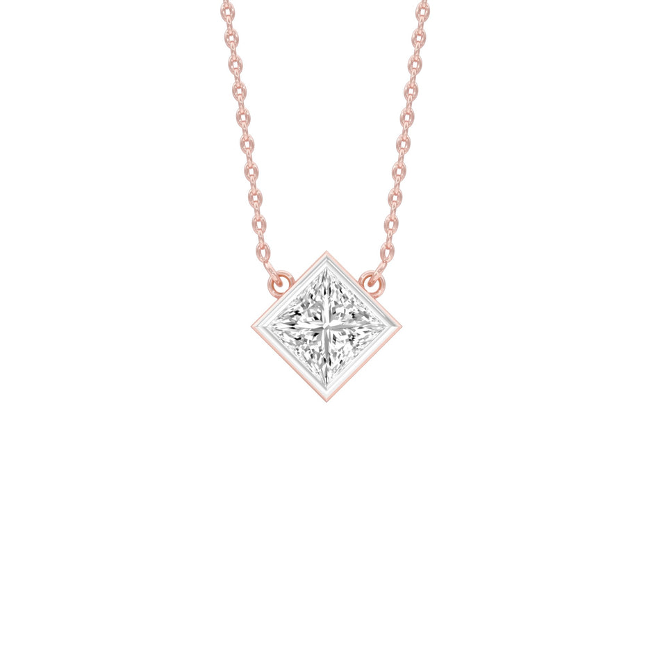 Glow Grid Diamond Pendant 18 KT / Rose Gold