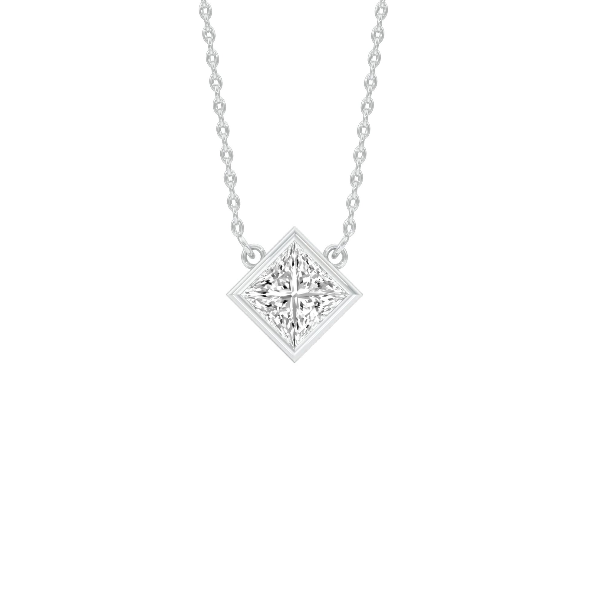 Glow Grid Diamond Pendant 18 KT / White Gold