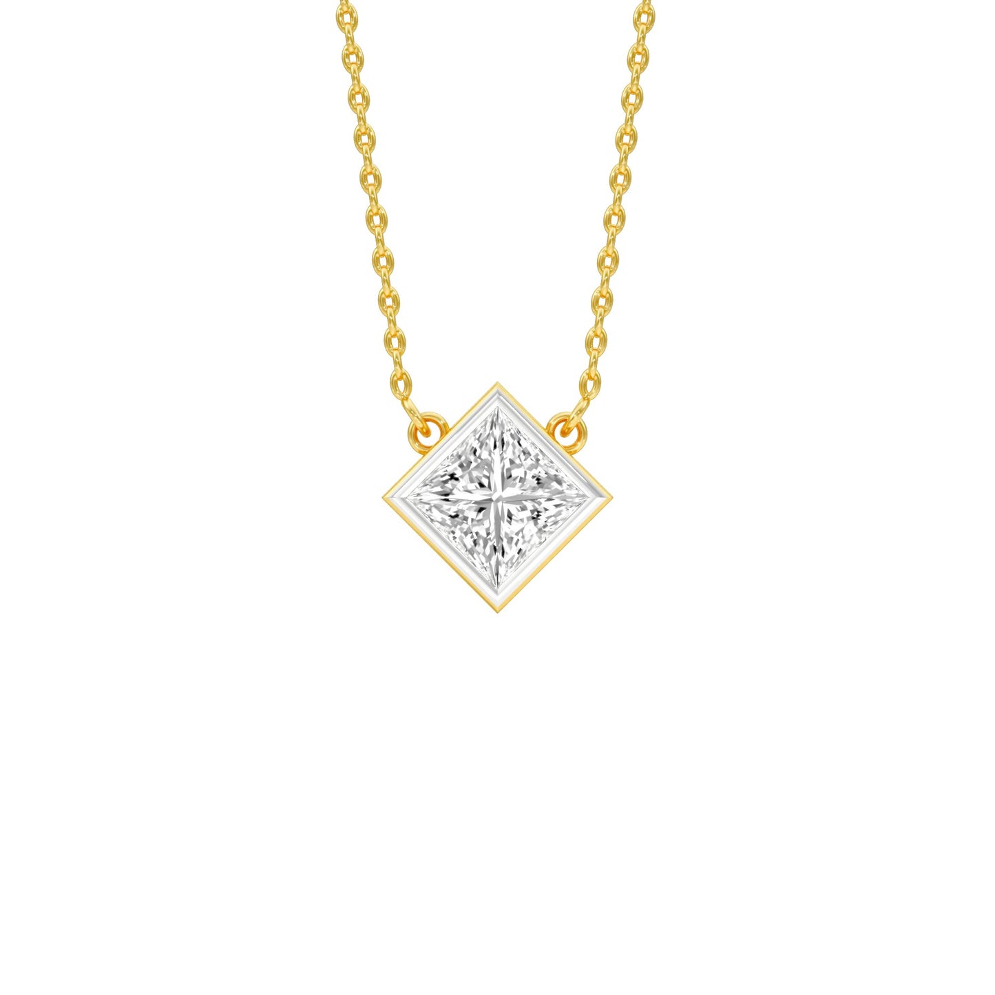 Glow Grid Diamond Pendant 18 KT / Yellow Gold