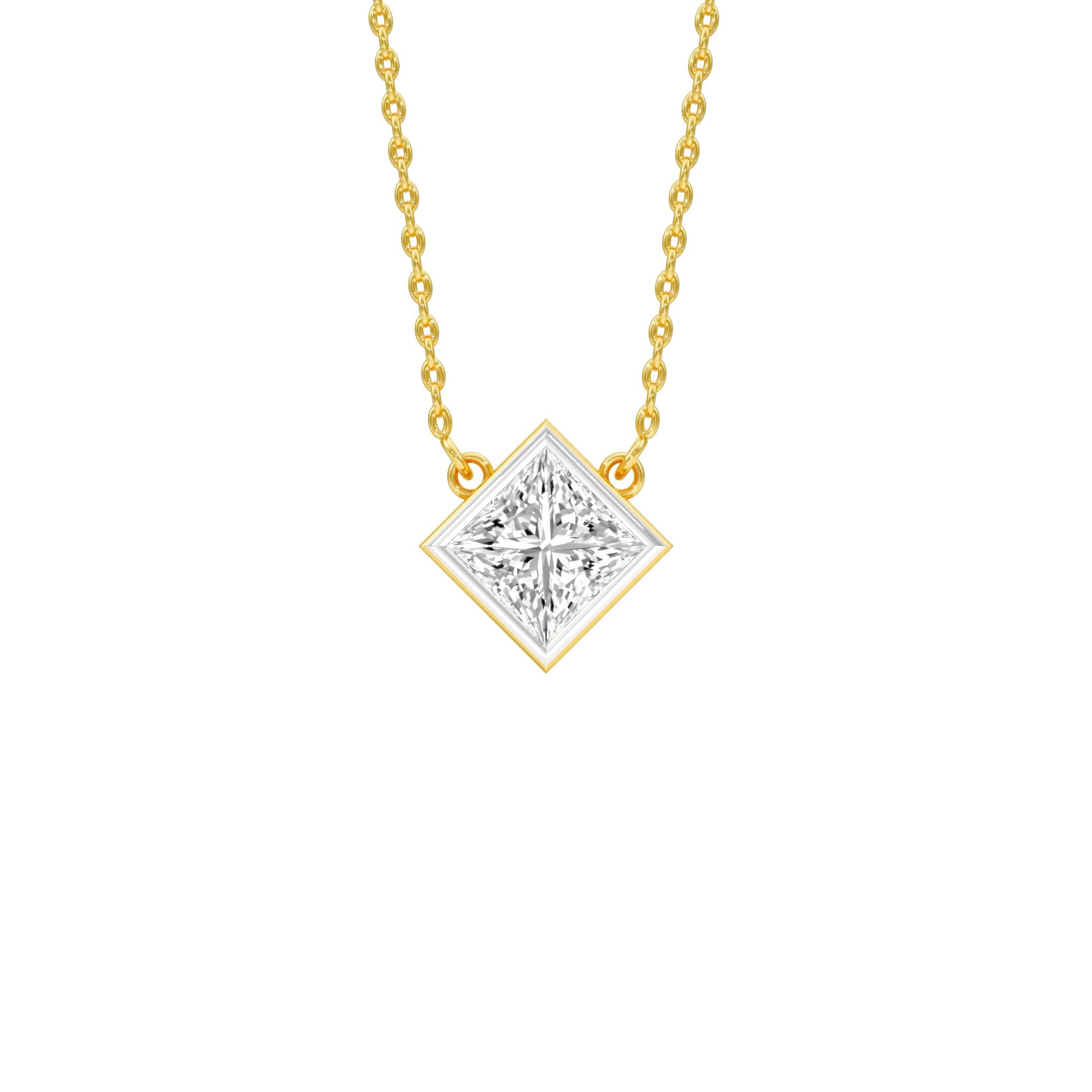 Glow Grid Diamond Pendant 18 KT / Yellow Gold