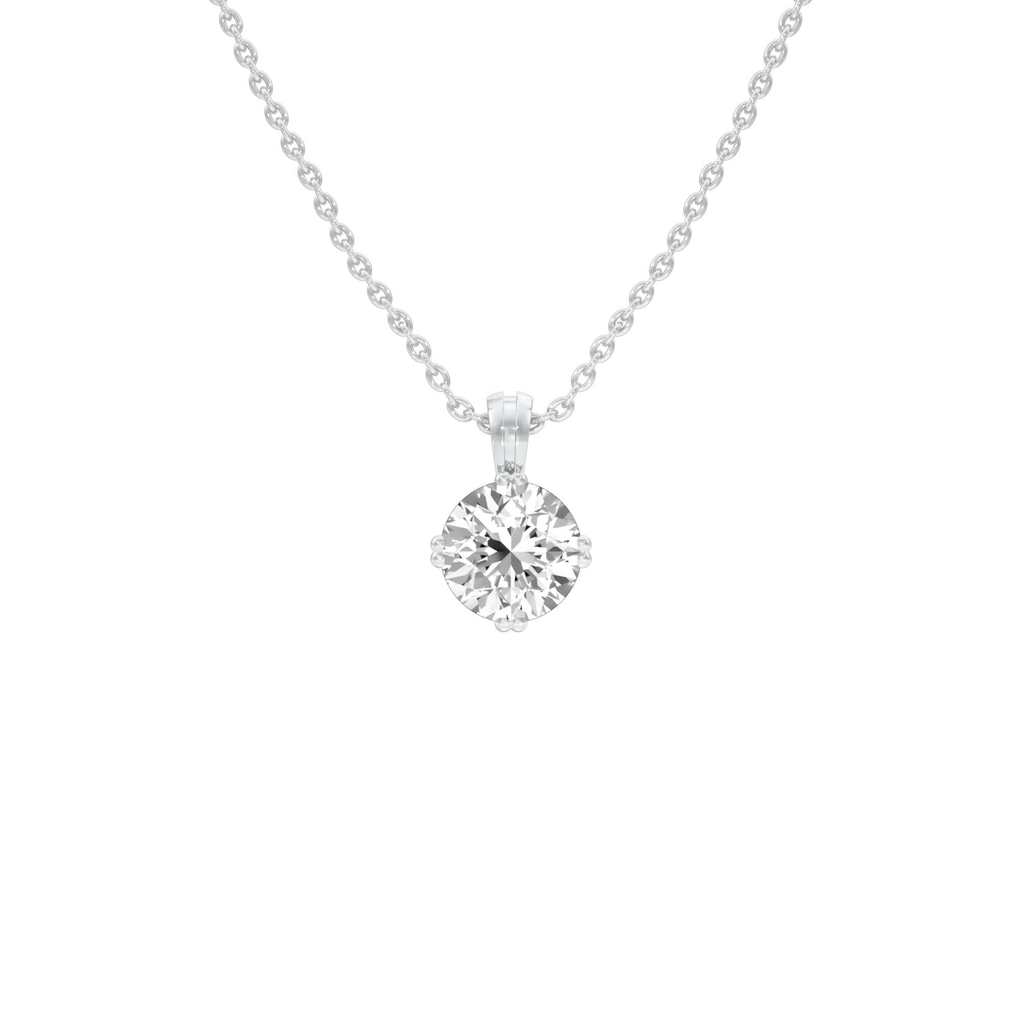 Moon Drop Diamond Pendant 18 KT / White Gold