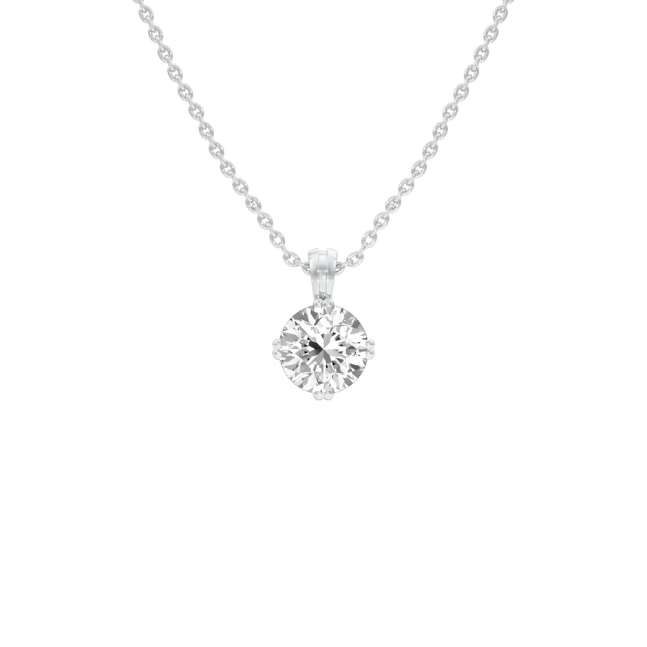 Moon Drop Diamond Pendant 18 KT / White Gold