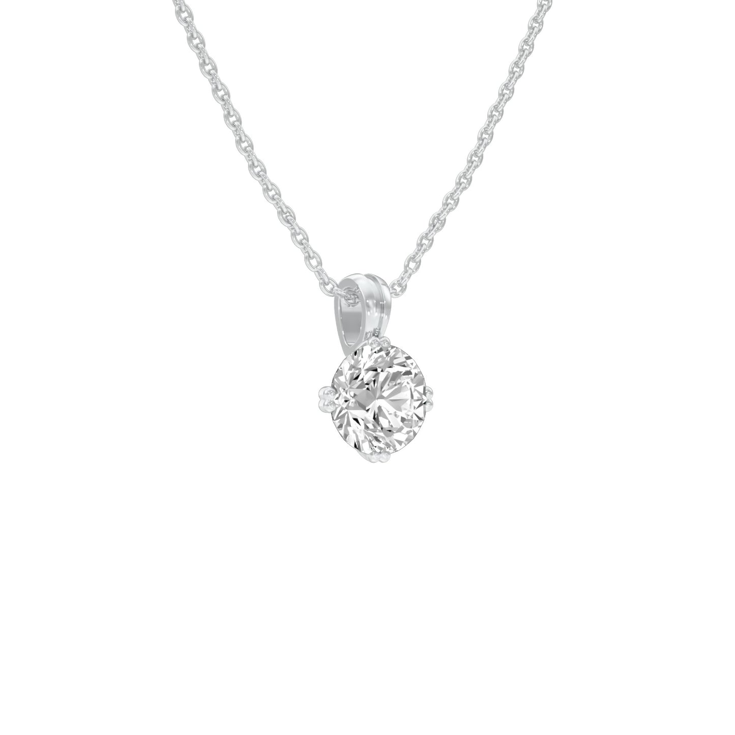 Moon Drop Diamond Pendant 18 KT / White Gold