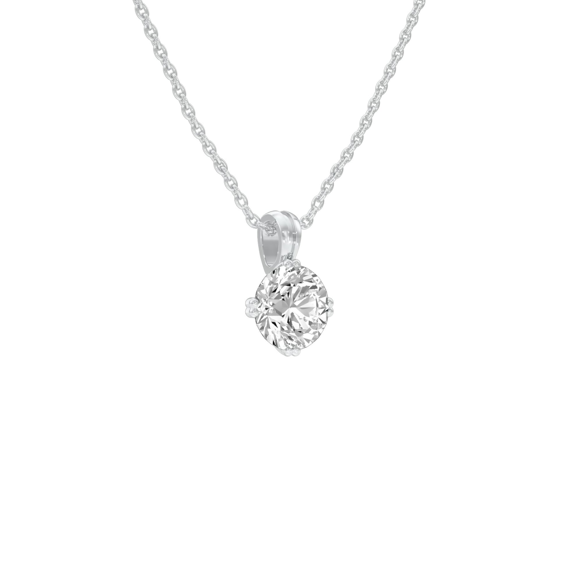 Moon Drop Diamond Pendant 18 KT / White Gold