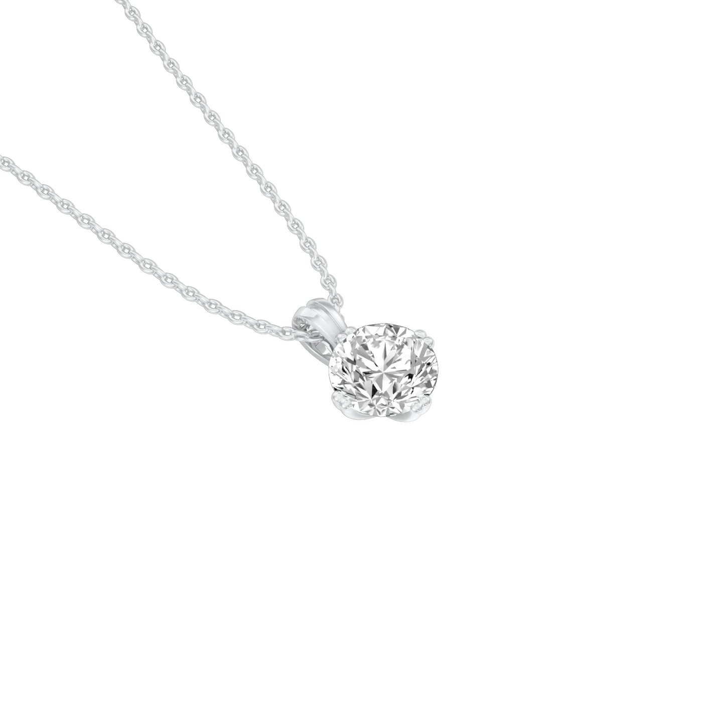 Moon Drop Diamond Pendant 18 KT / White Gold