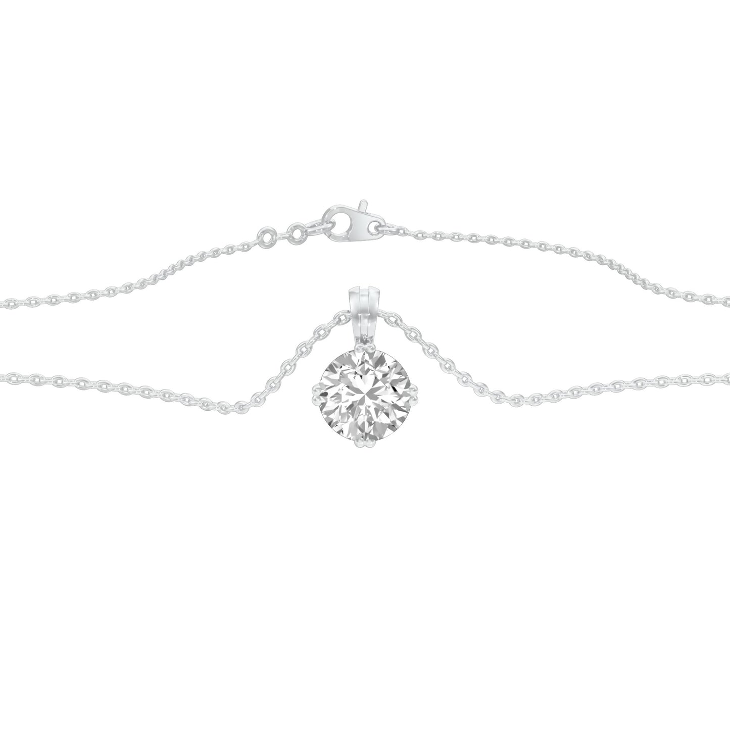 Moon Drop Diamond Pendant 18 KT / White Gold