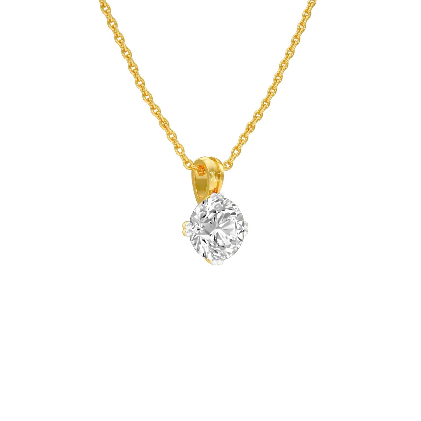 Moon Drop Diamond Pendant 18 KT / Yellow Gold
