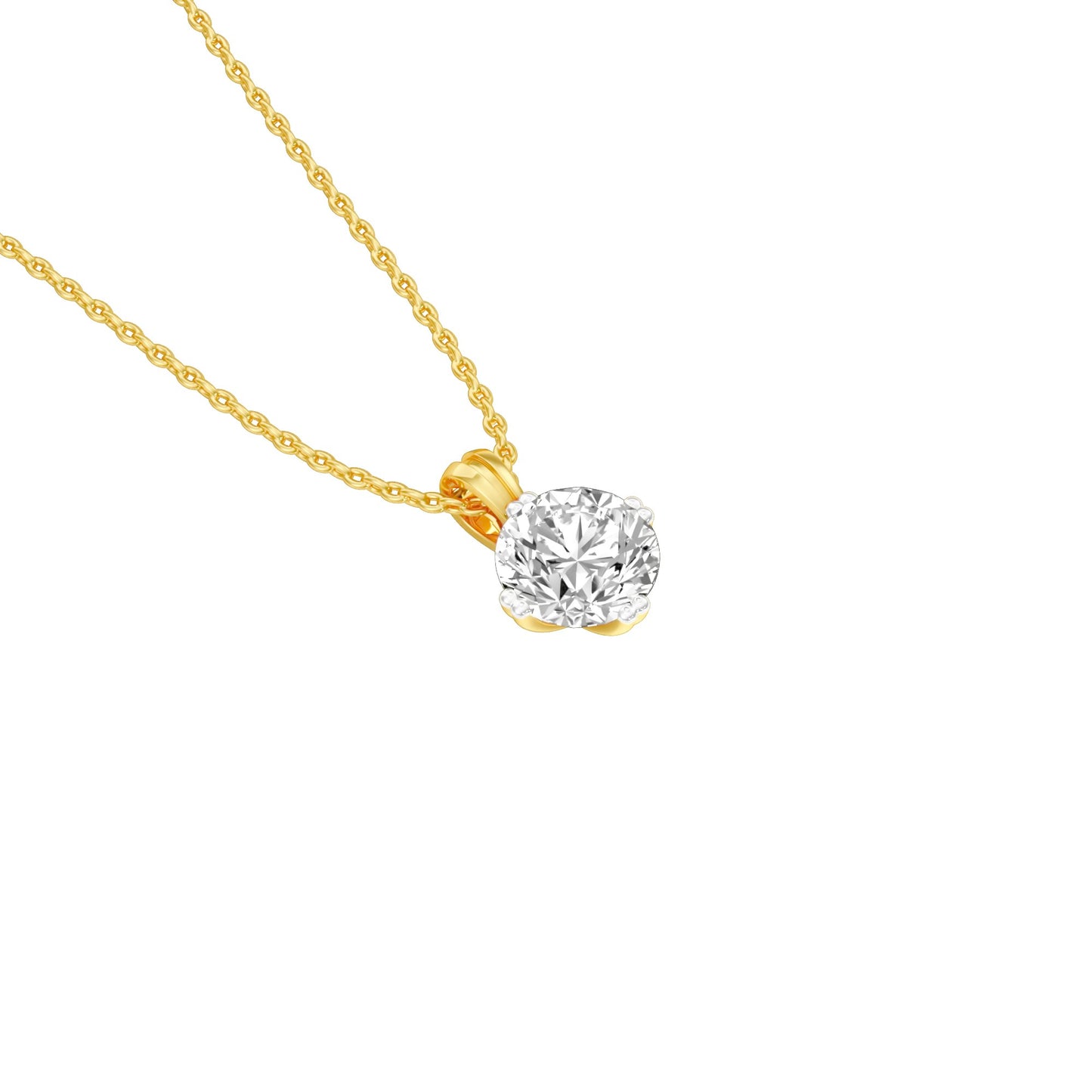 Moon Drop Diamond Pendant 18 KT / Yellow Gold