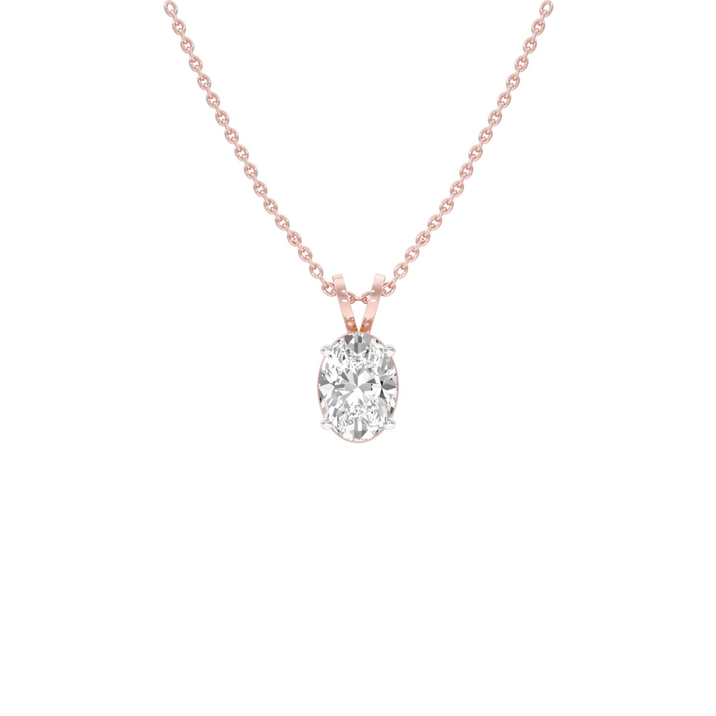 Flare Drop Diamond Pendant 18 KT / Rose Gold