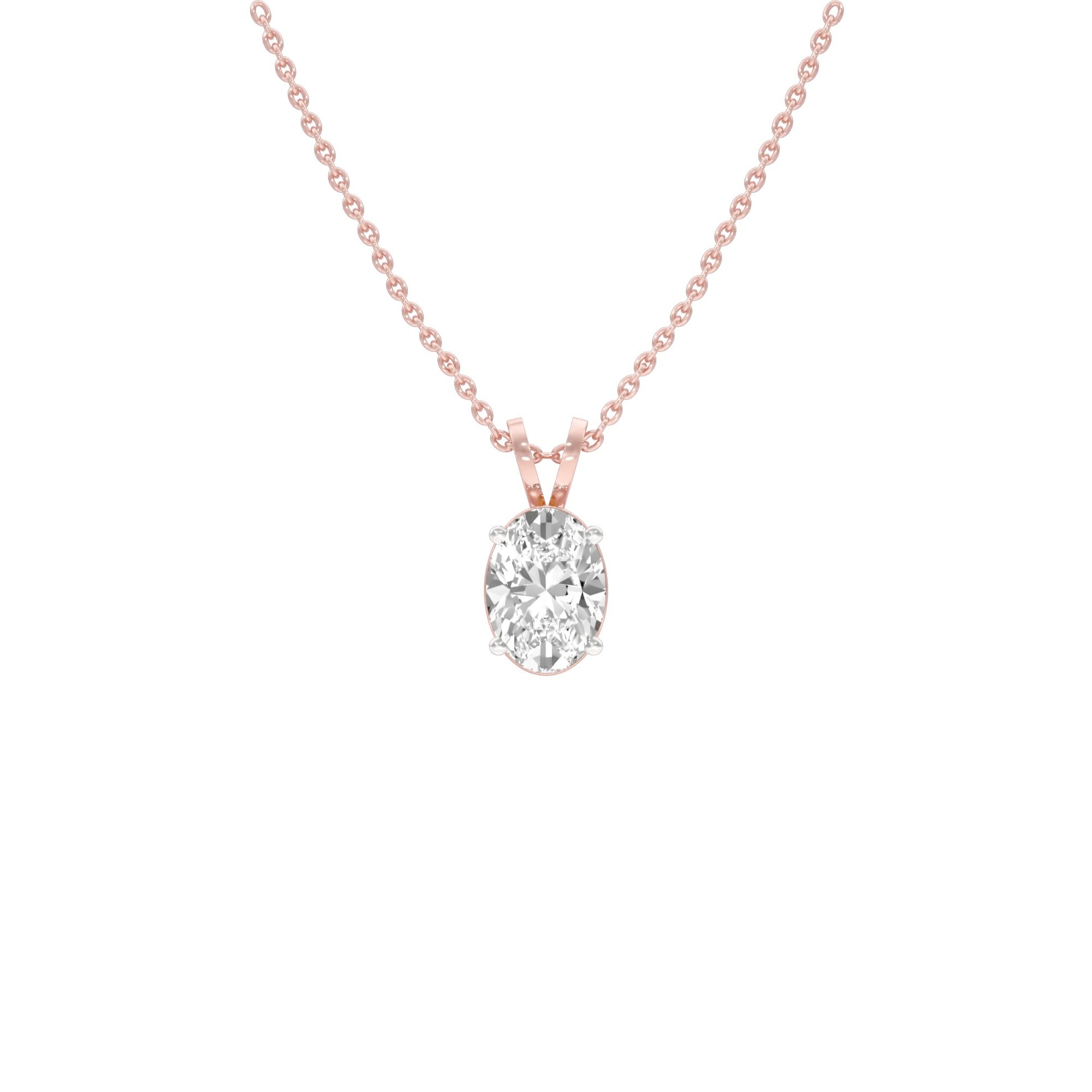 Flare Drop Diamond Pendant 18 KT / Rose Gold