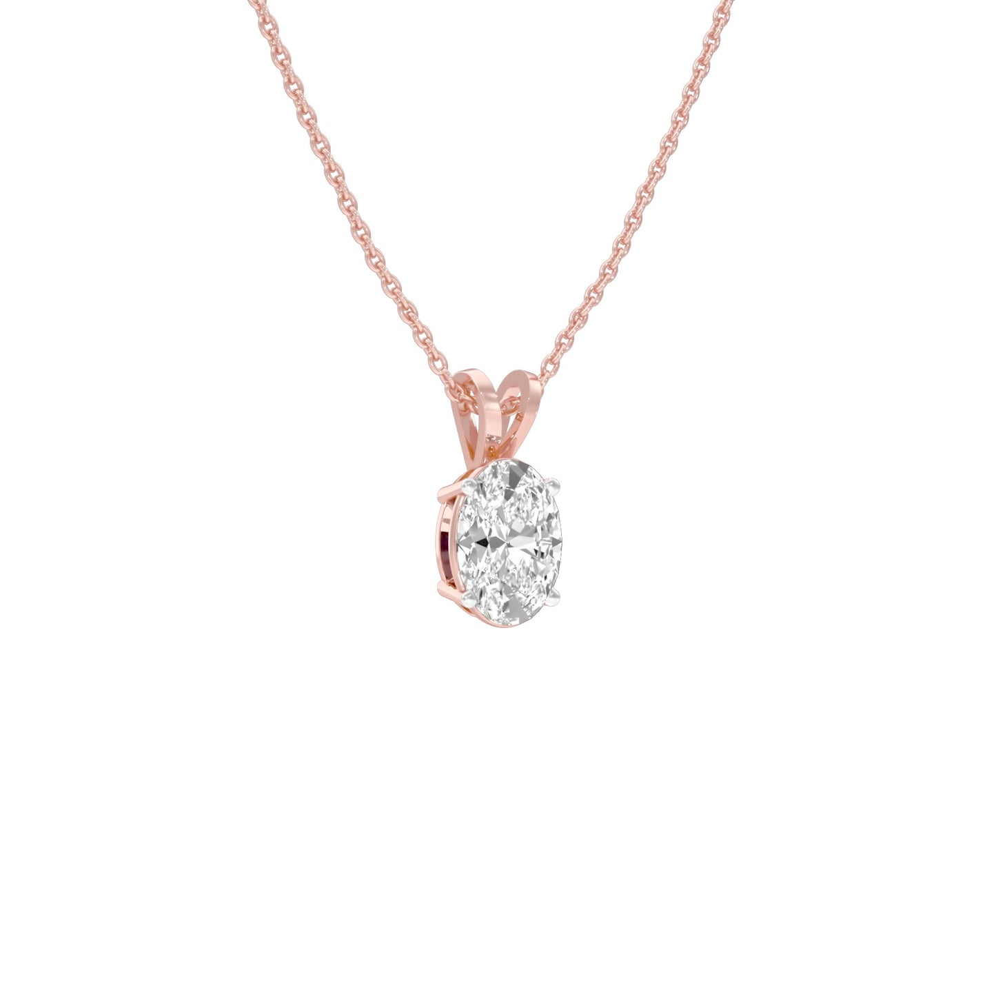 Flare Drop Diamond Pendant 18 KT / Rose Gold
