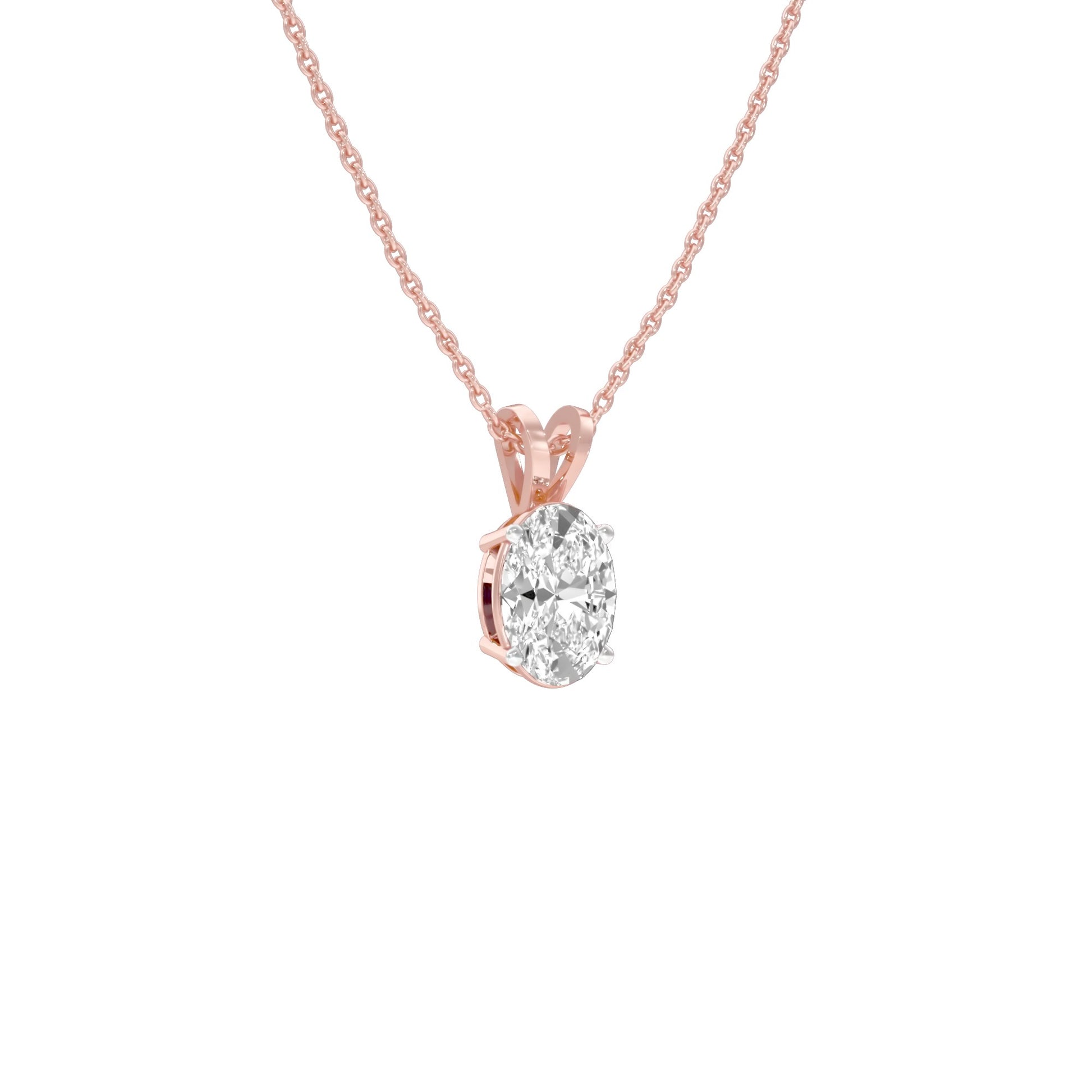 Flare Drop Diamond Pendant 18 KT / Rose Gold