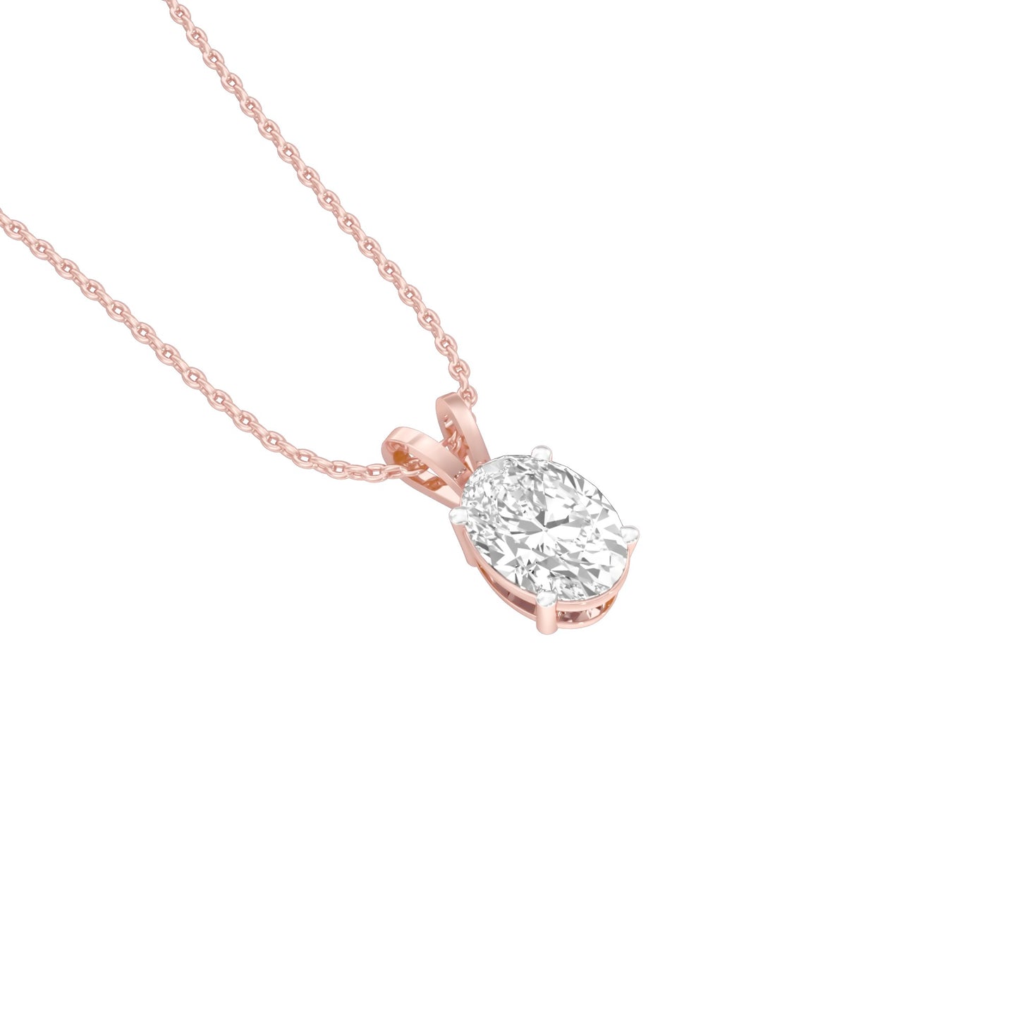 Flare Drop Diamond Pendant 18 KT / Rose Gold