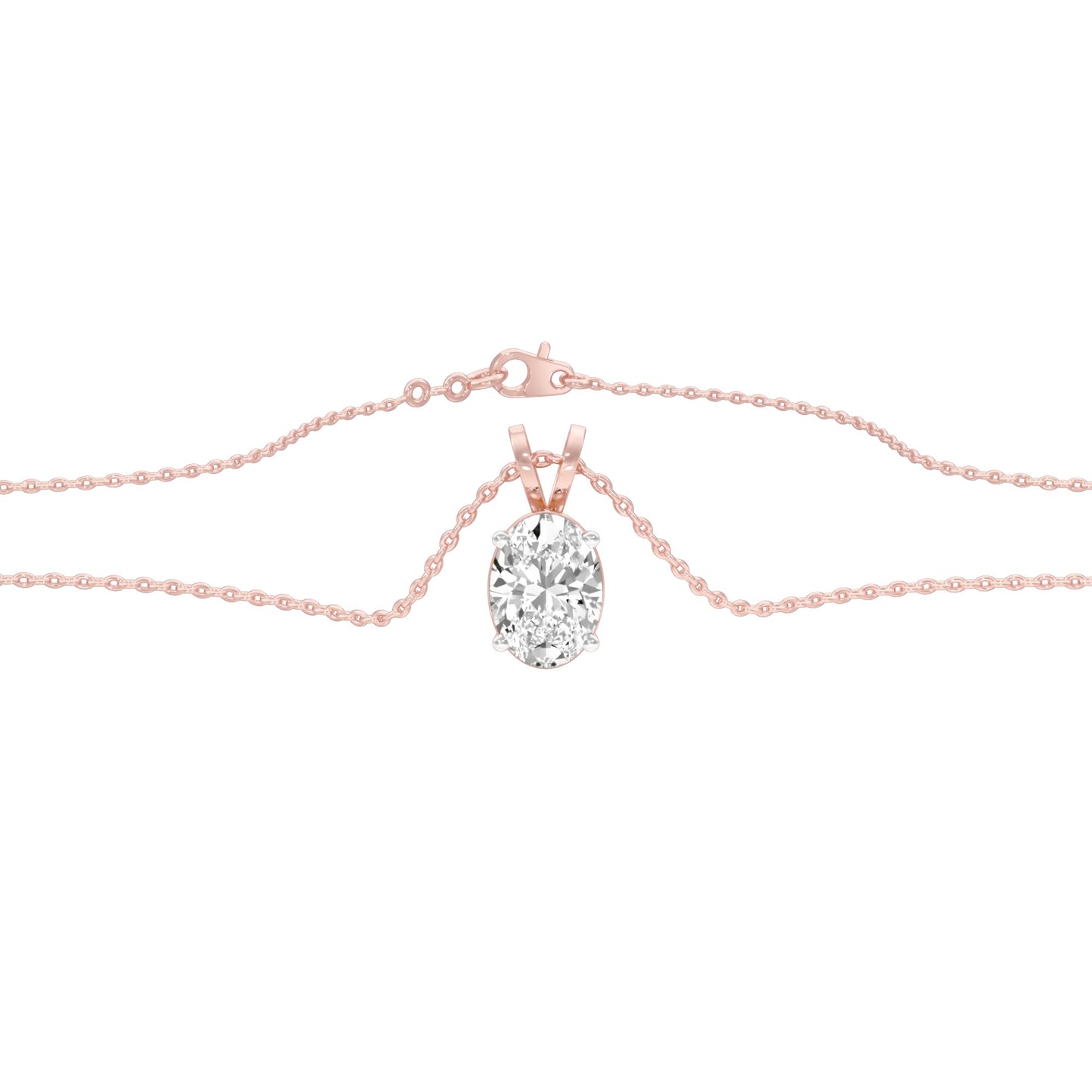 Flare Drop Diamond Pendant 18 KT / Rose Gold