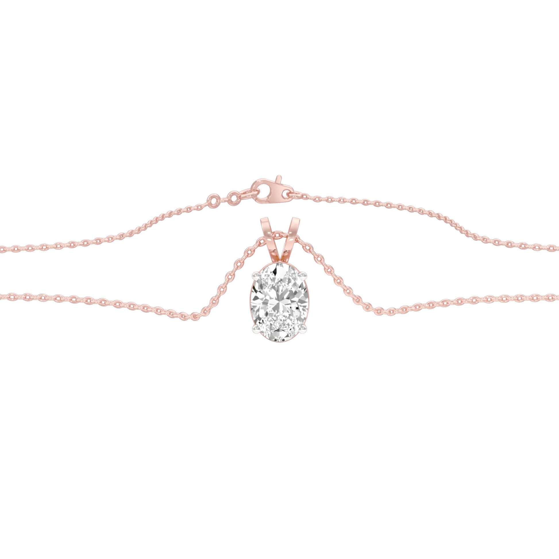 Flare Drop Diamond Pendant 18 KT / Rose Gold