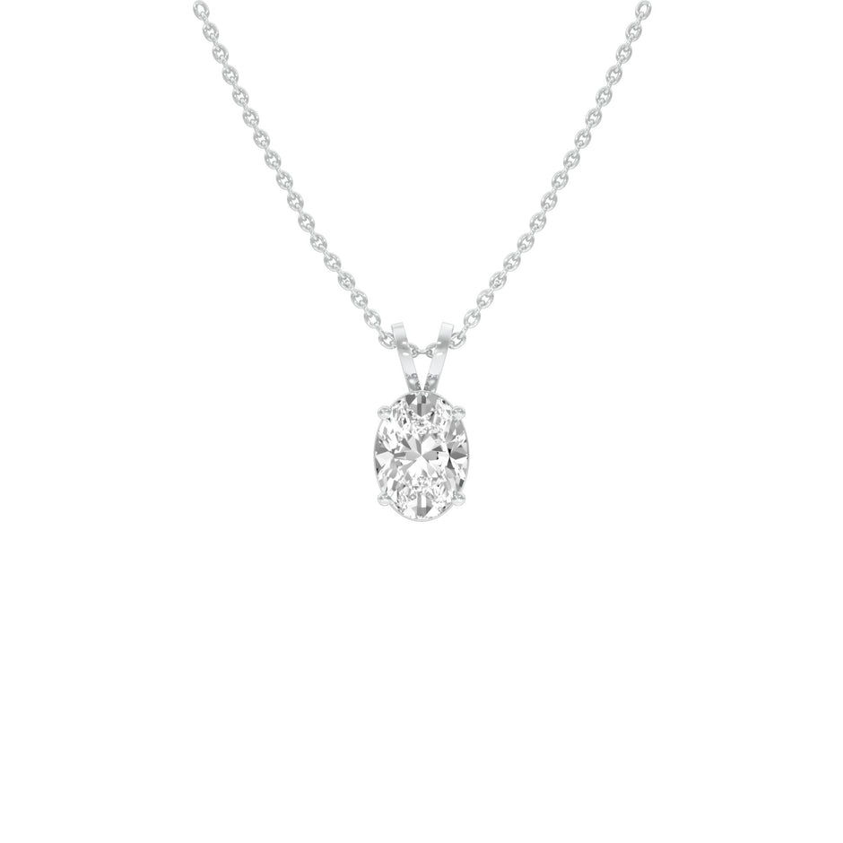 Flare Drop Diamond Pendant 18 KT / White Gold