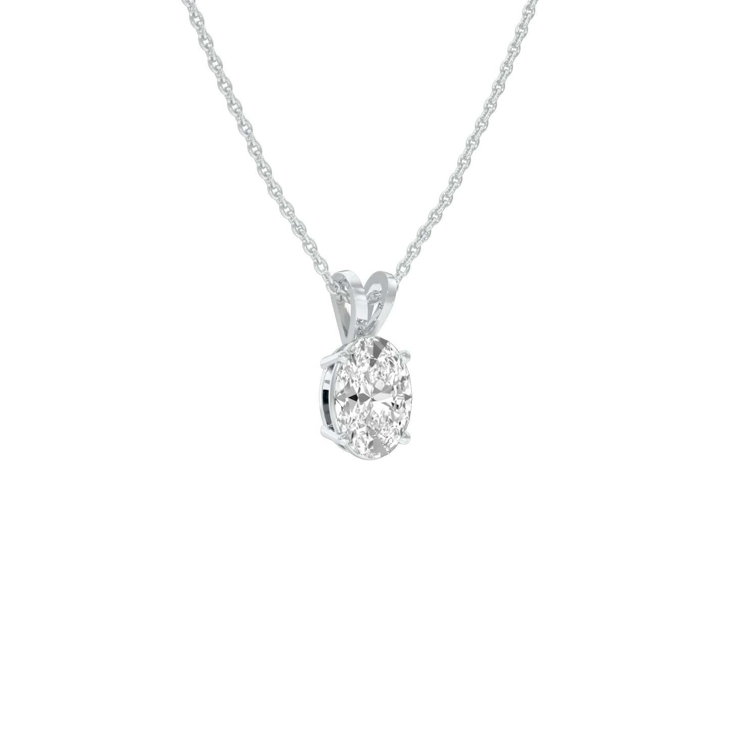 Flare Drop Diamond Pendant 18 KT / White Gold
