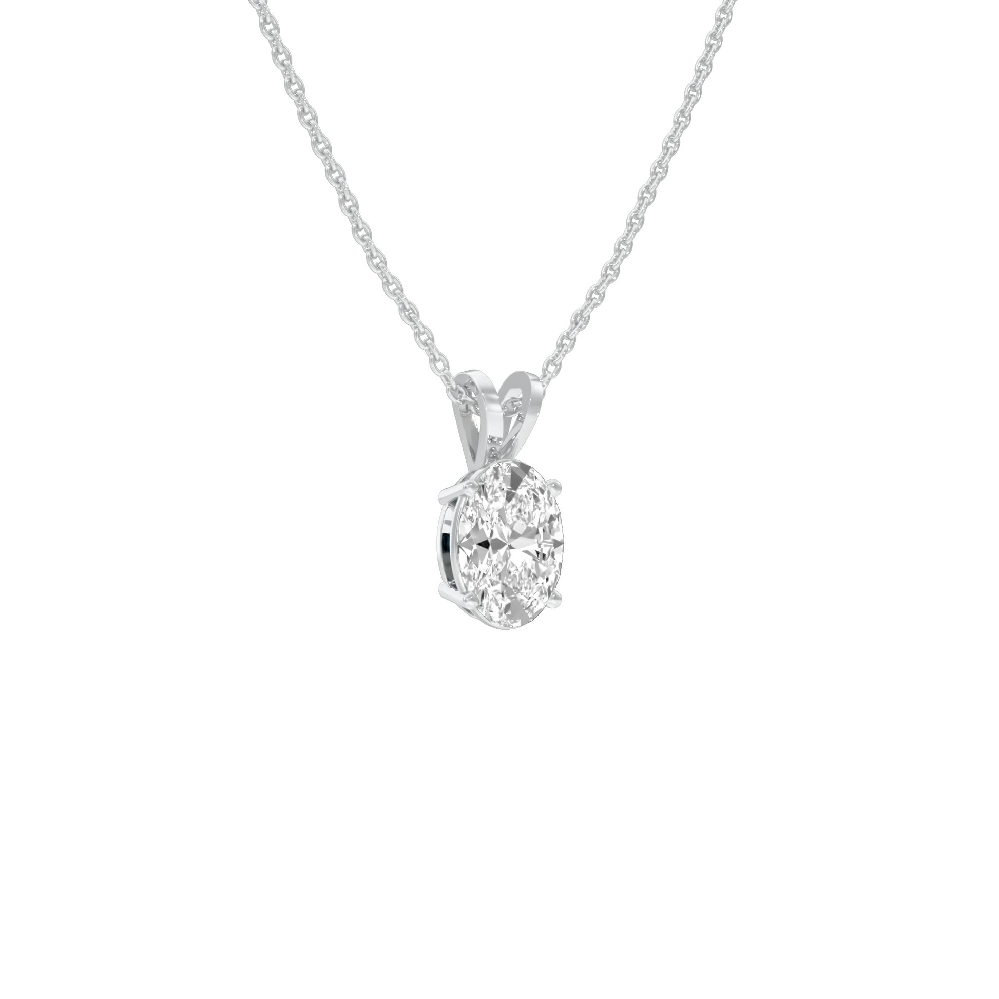 Flare Drop Diamond Pendant 18 KT / White Gold