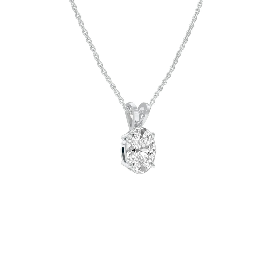 Flare Drop Diamond Pendant 18 KT / White Gold