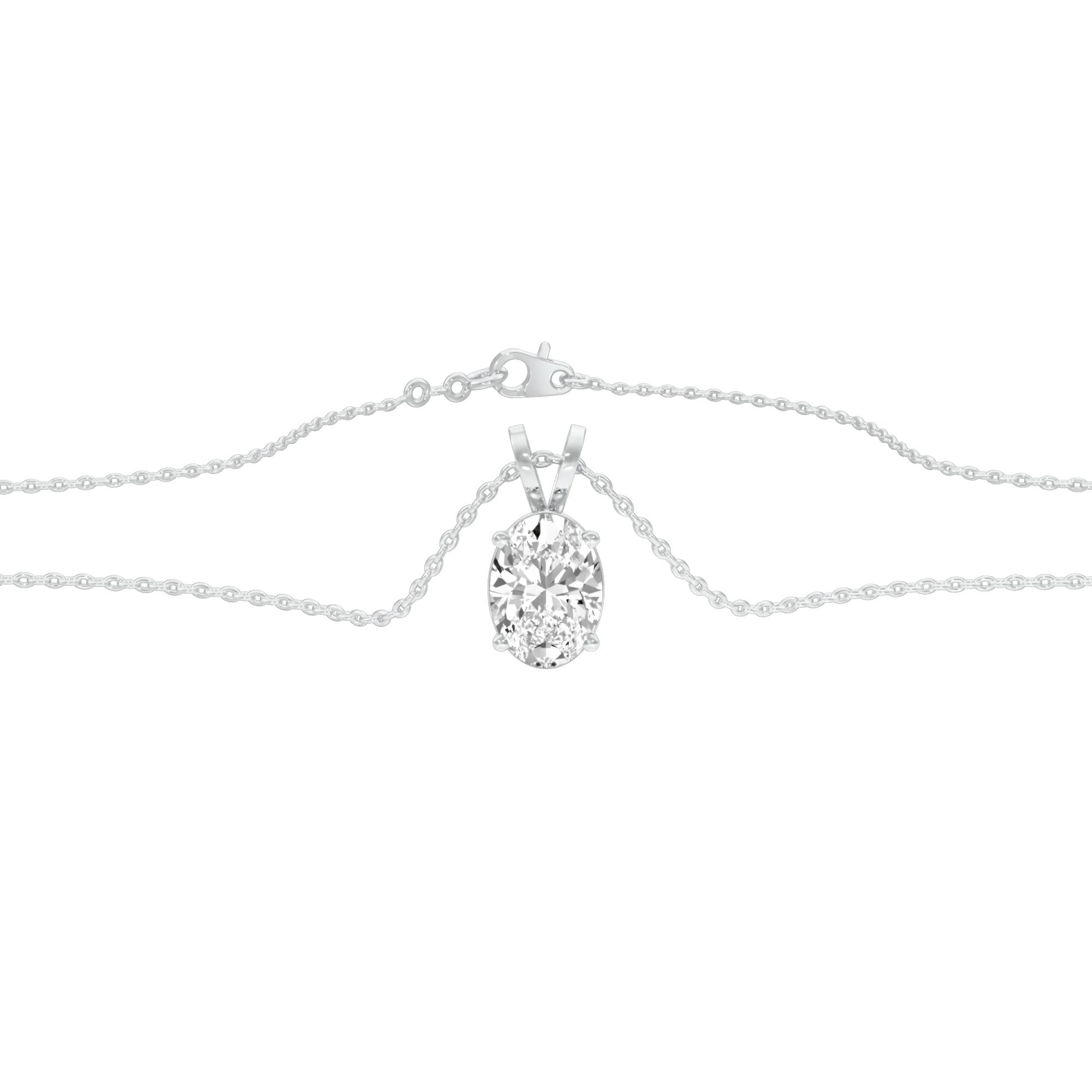 Flare Drop Diamond Pendant 18 KT / White Gold