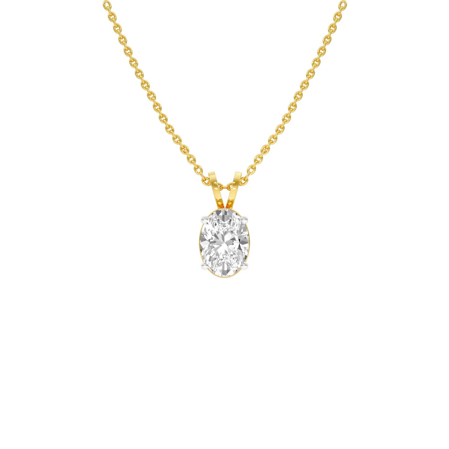 Flare Drop Diamond Pendant 18 KT / Yellow Gold