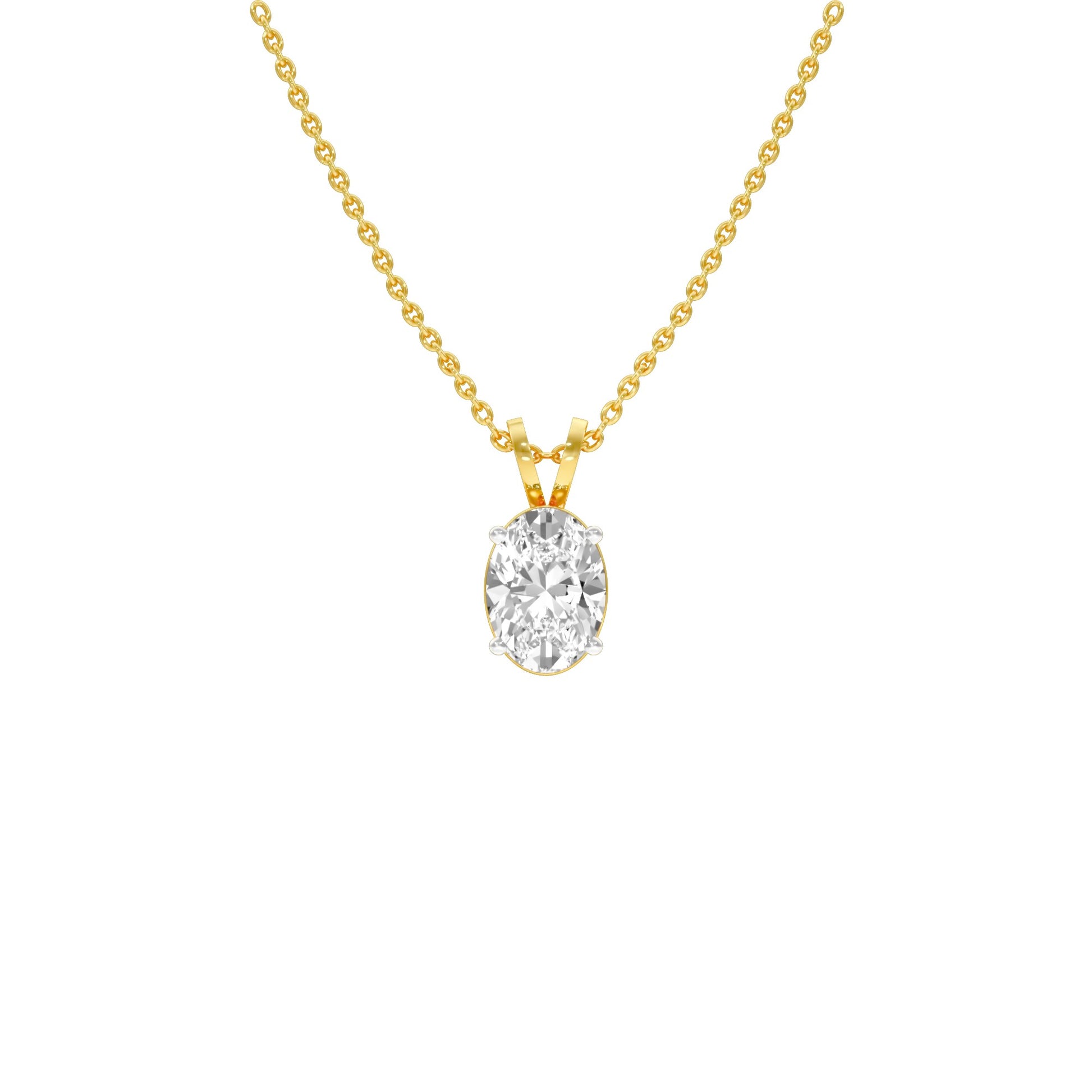 Flare Drop Diamond Pendant 18 KT / Yellow Gold