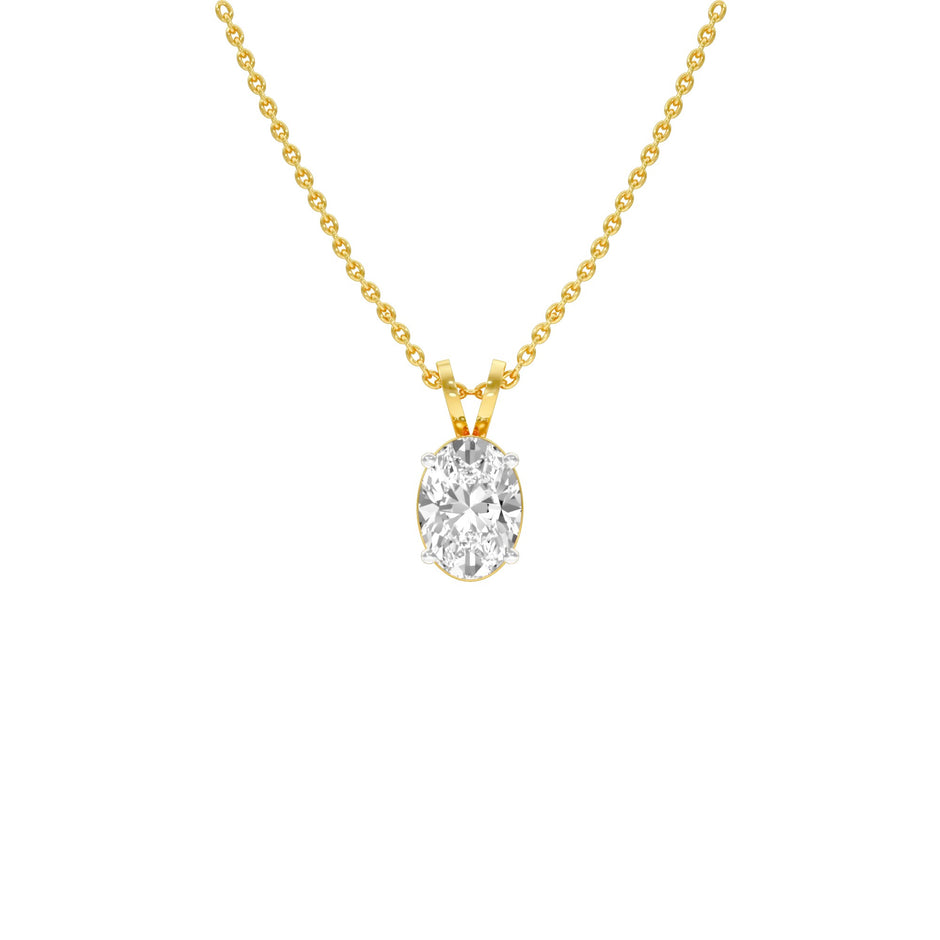Flare Drop Diamond Pendant 18 KT / Yellow Gold